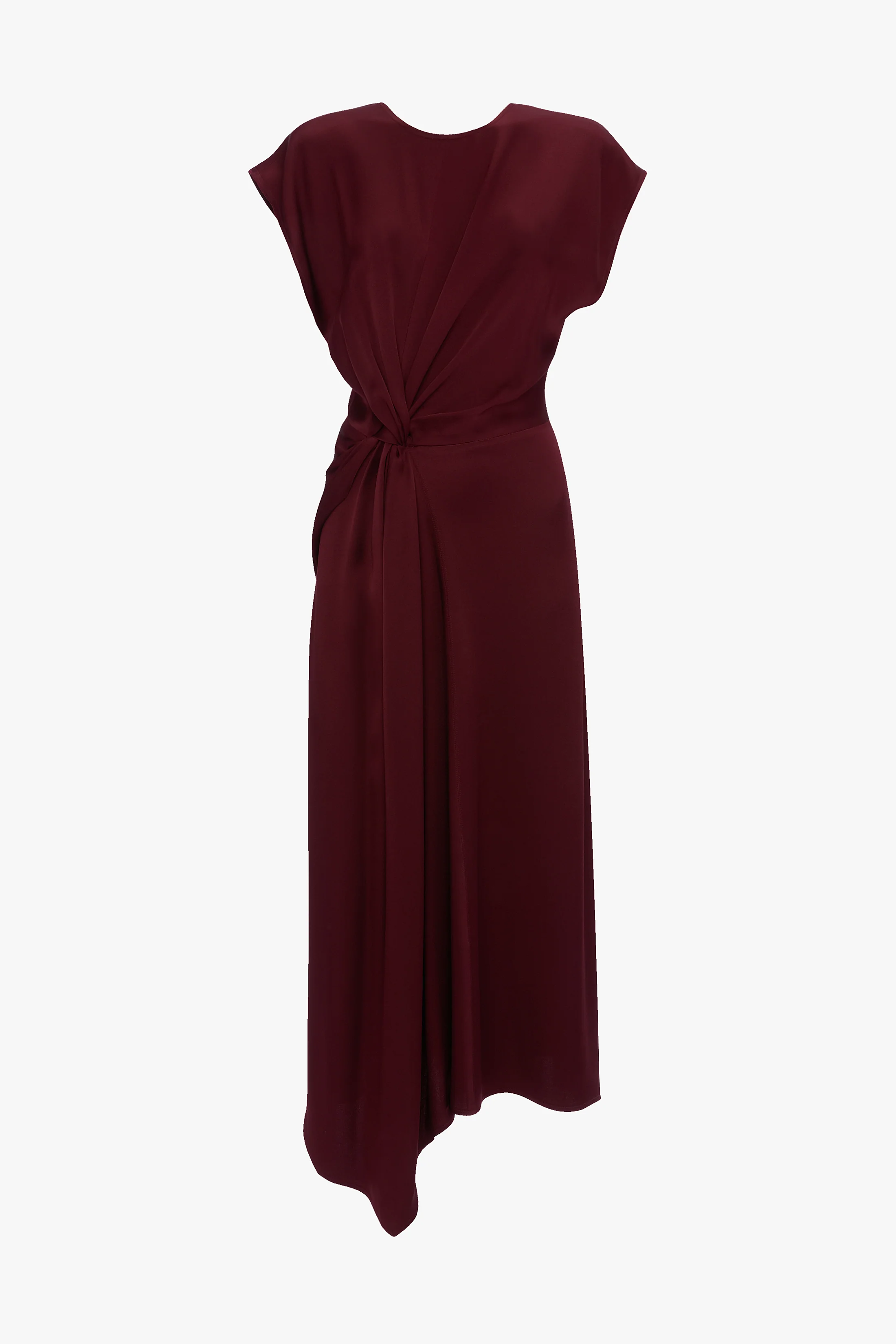 Aria Midi Dress In Burgundy - Image 5