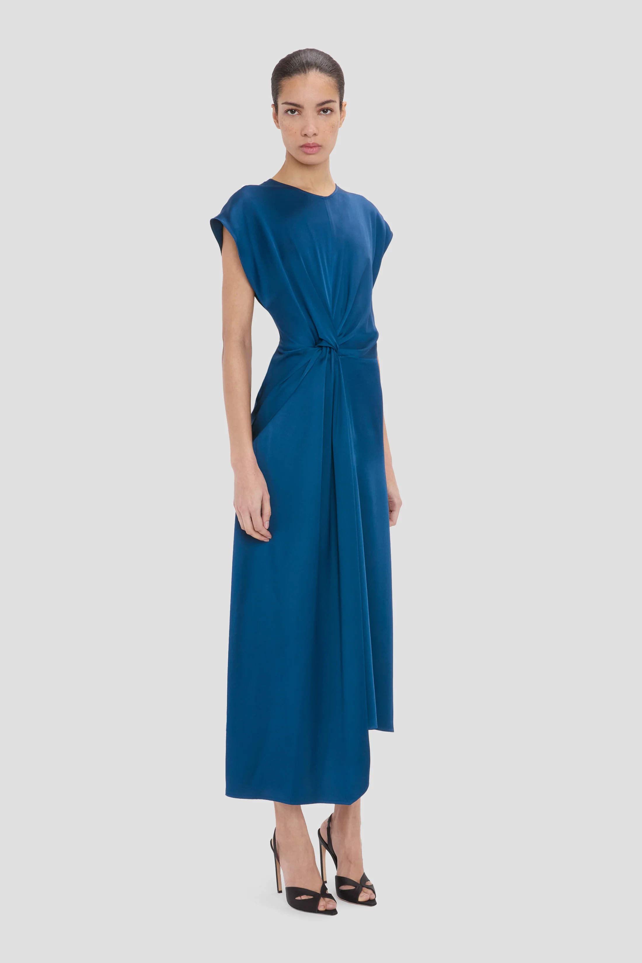 Aria Midi Dress In Blue - Image 2