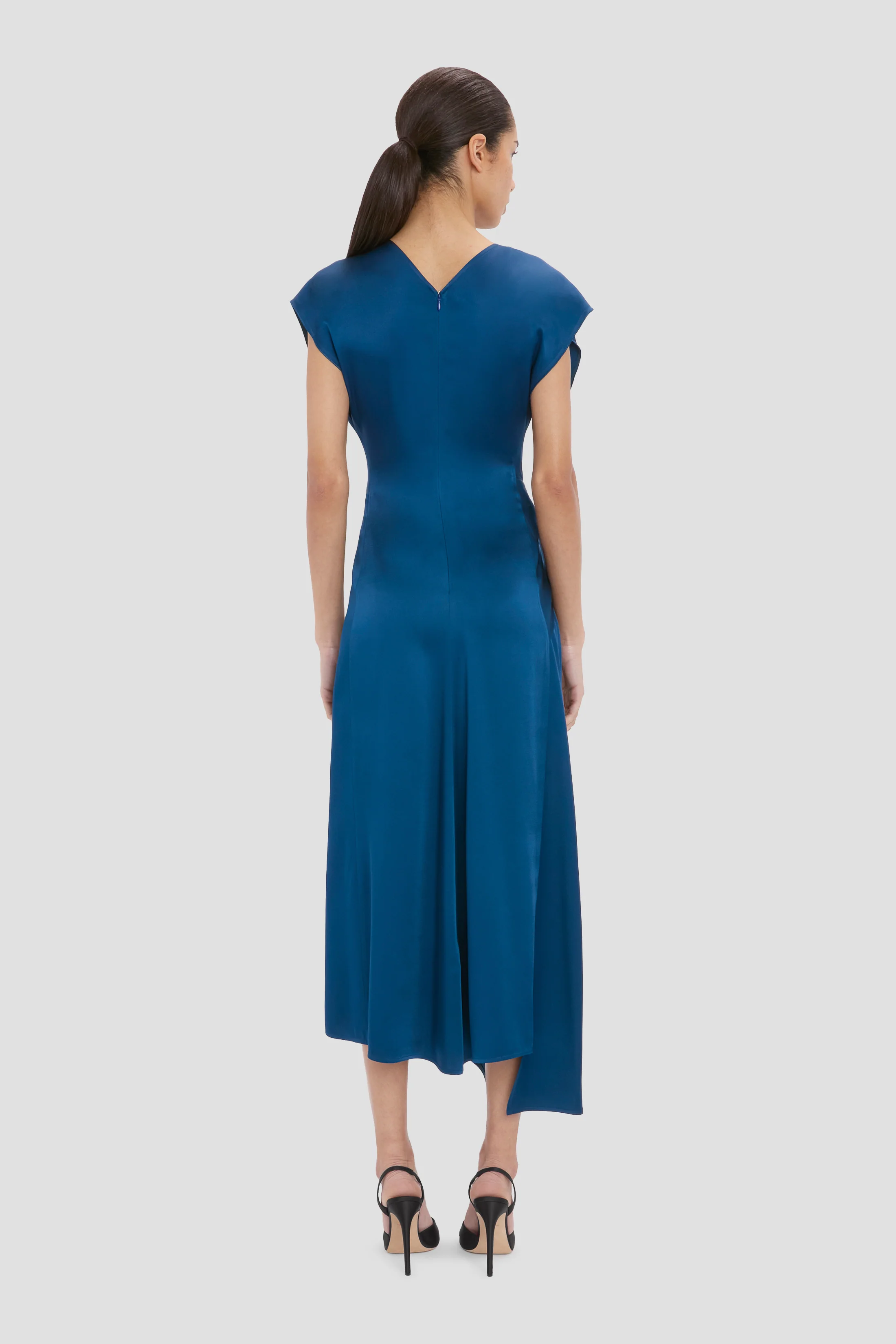 Aria Midi Dress In Blue - Image 4