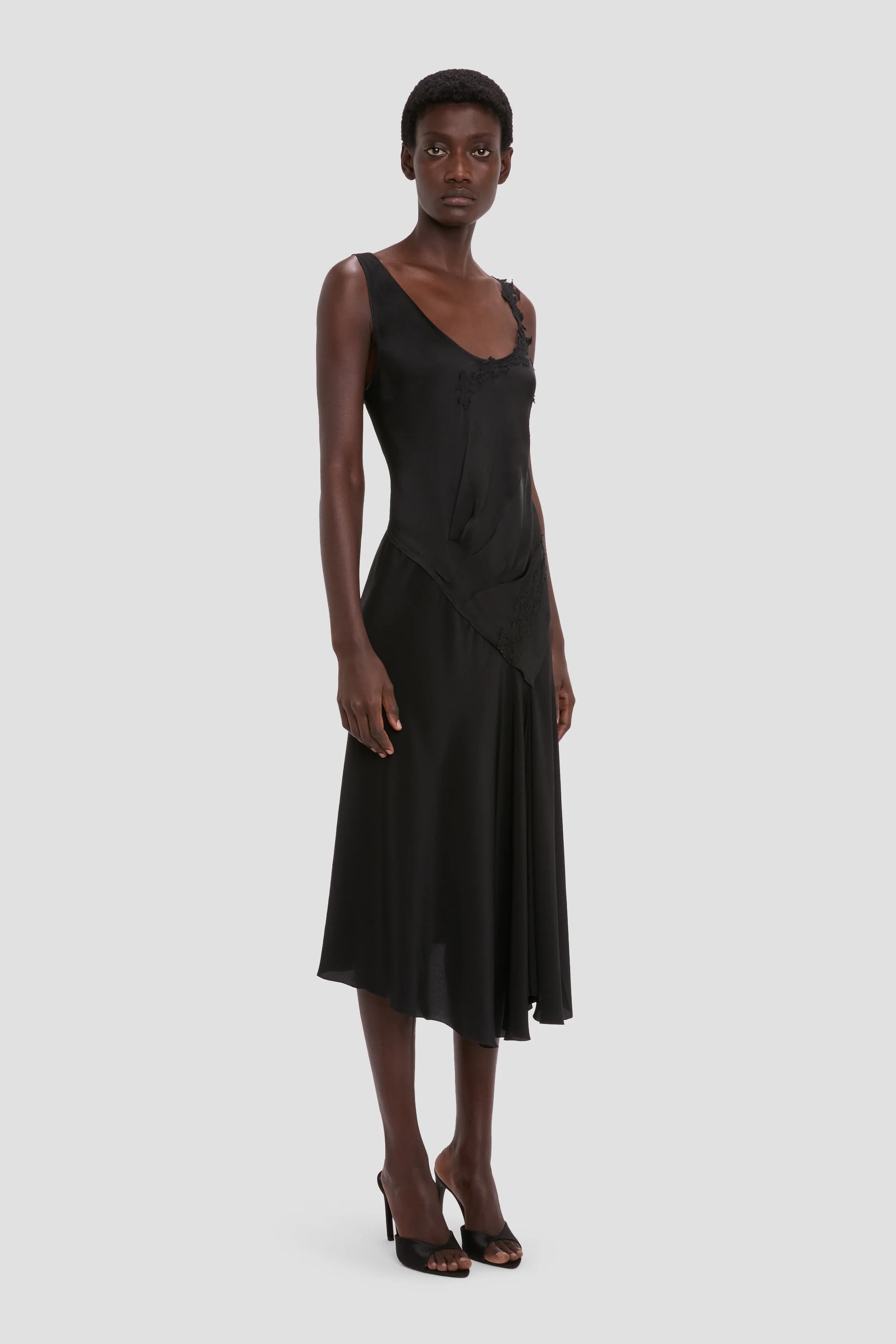 Lace Dress In Black - Image 2