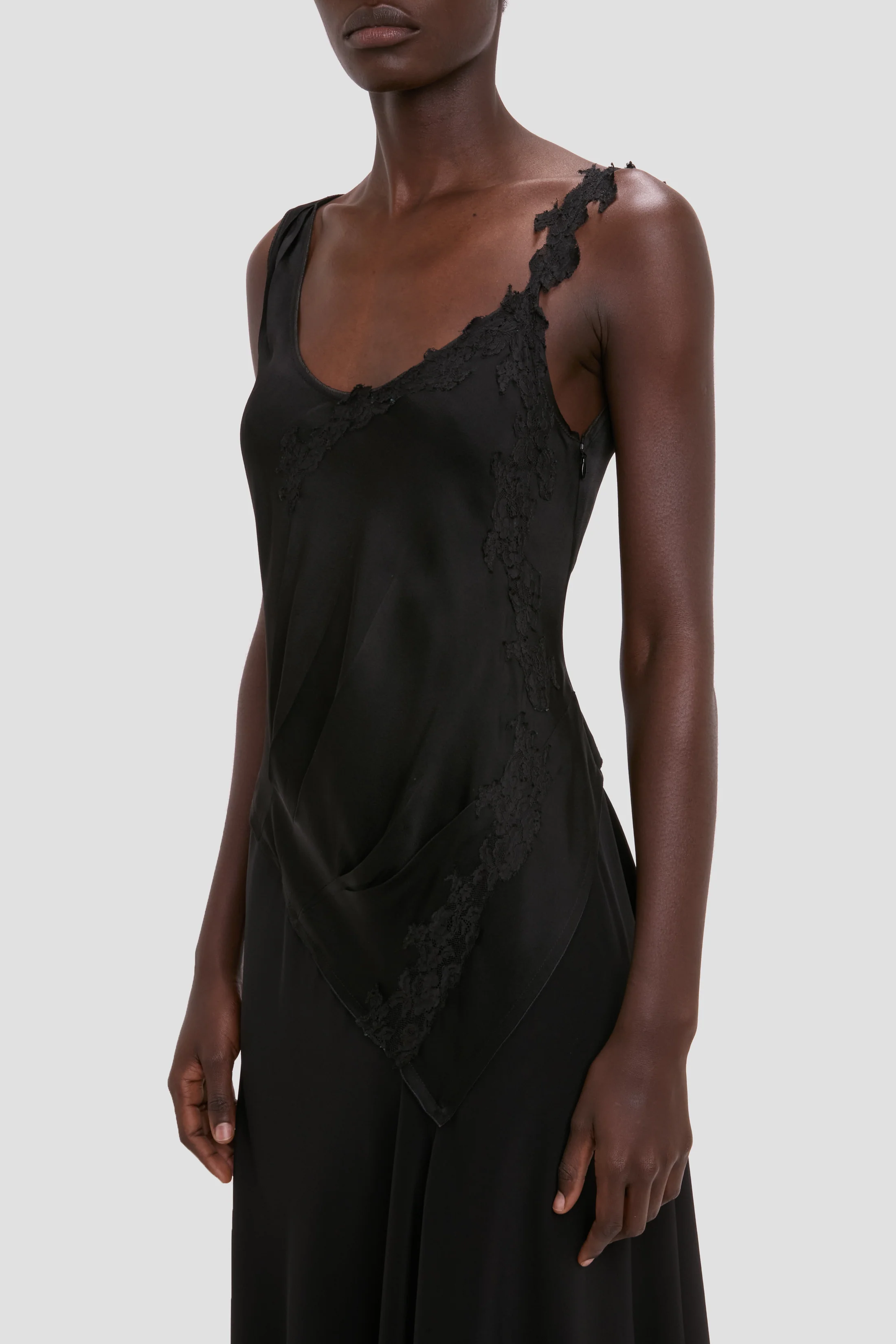 Lace Dress In Black - Image 3
