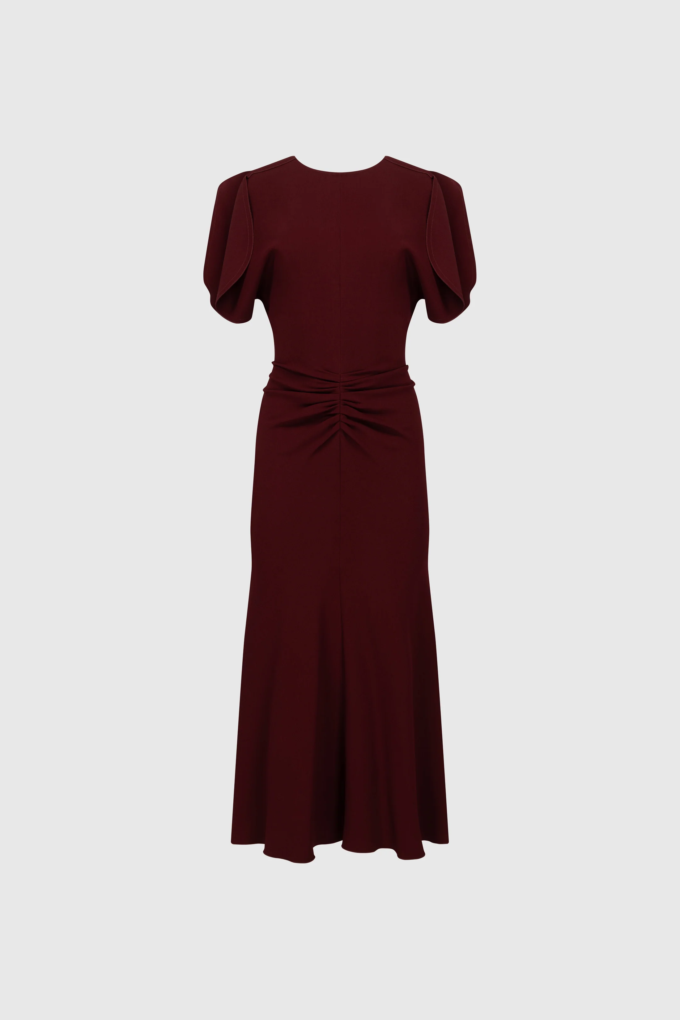 Bela Midi Dress In Burgundy - Image 7