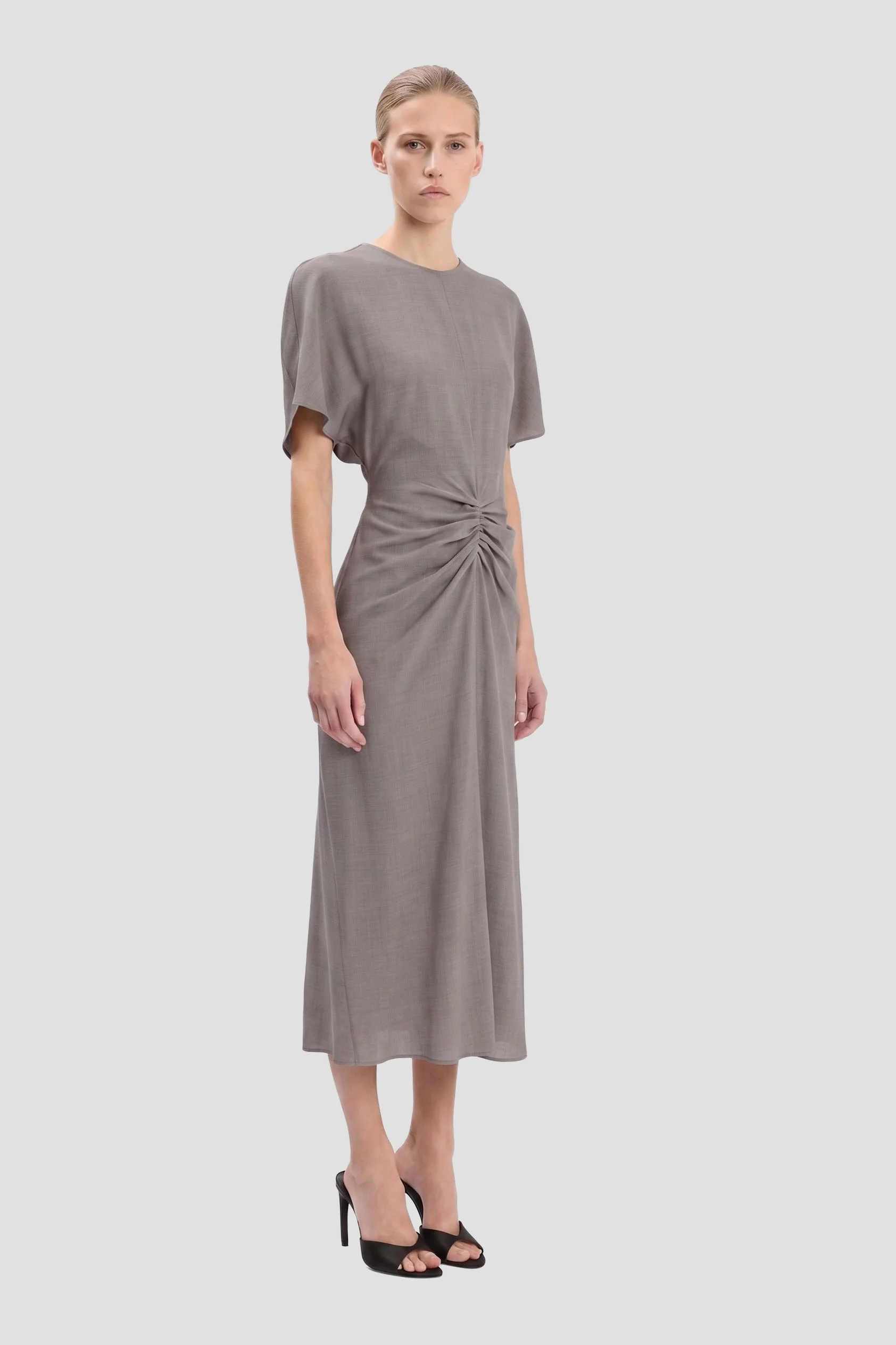 Bela Midi Dress In Grey - Image 2