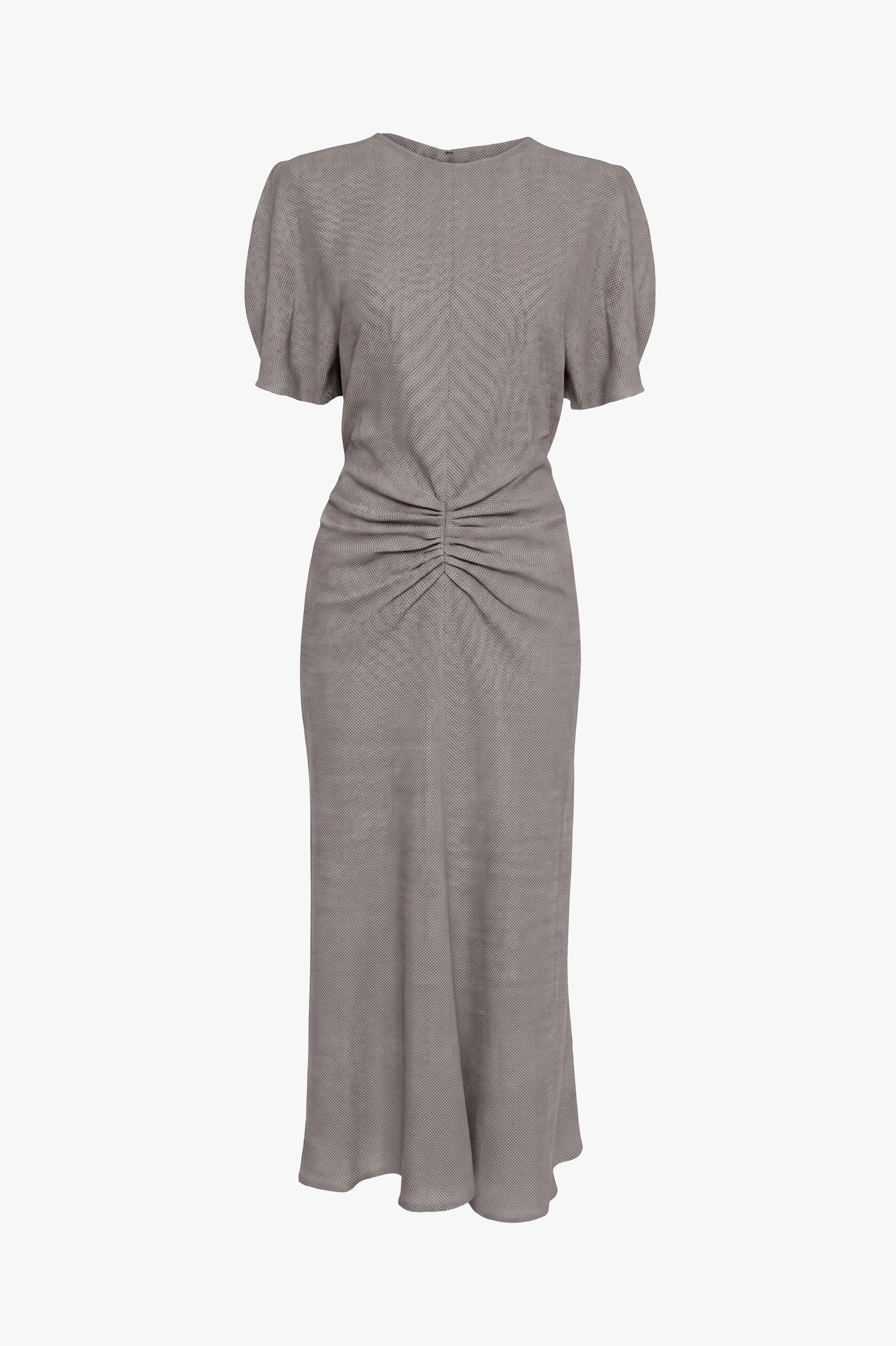 Bela Midi Dress In Grey - Image 4