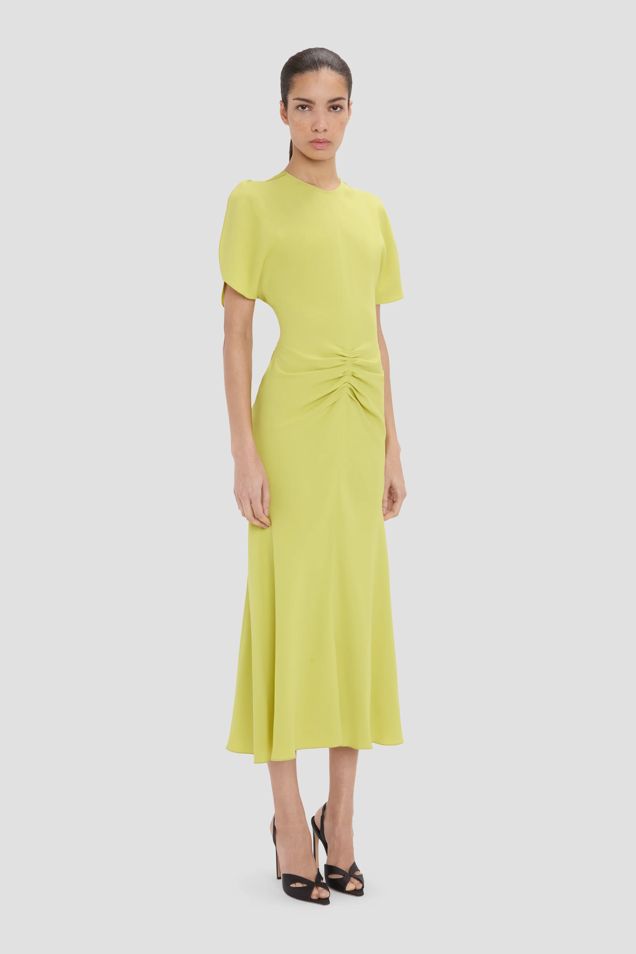 Bela Midi Dress In Yellow - Image 2