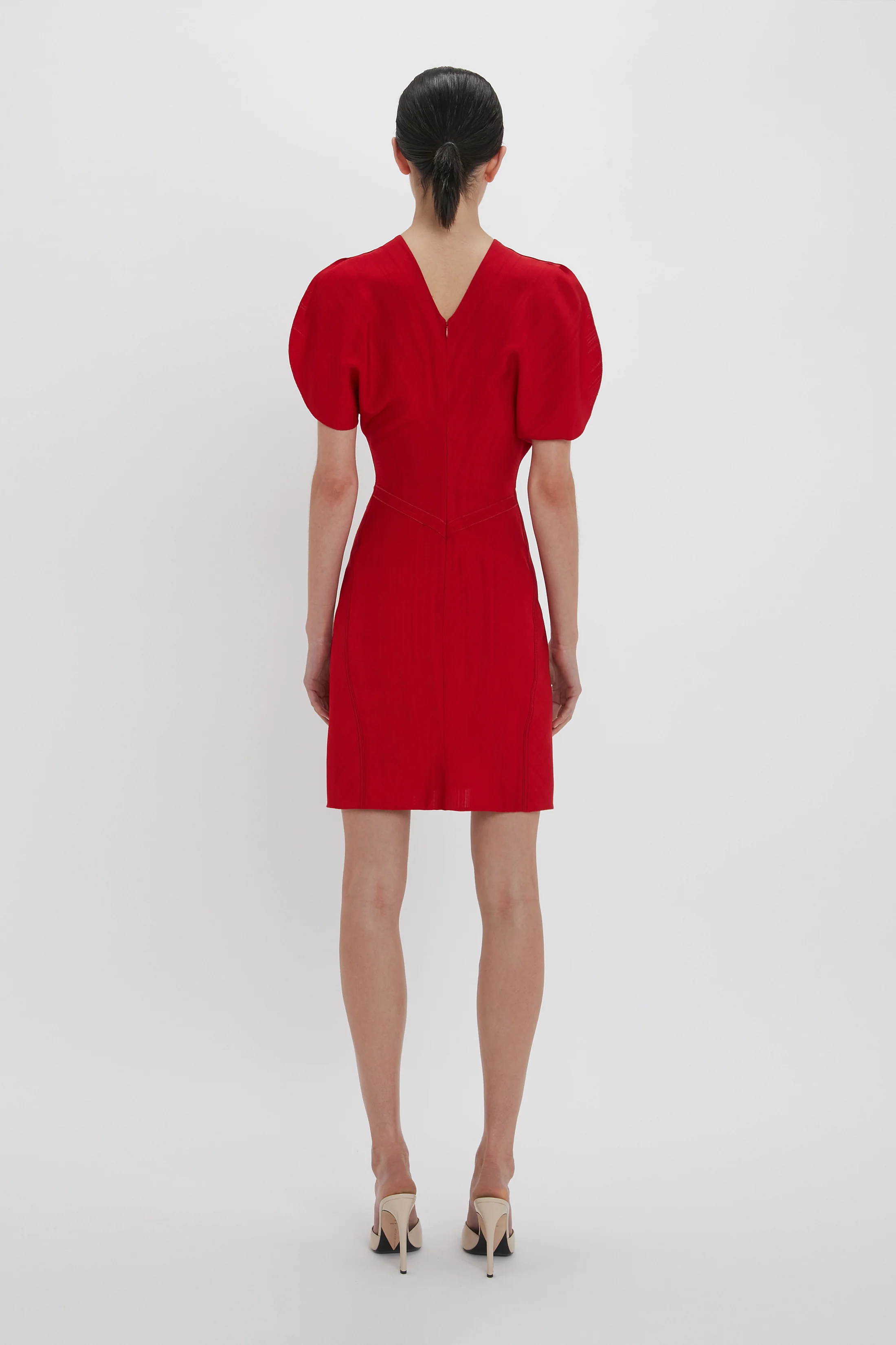 Bela Mini Dress In Carmine - Image 3