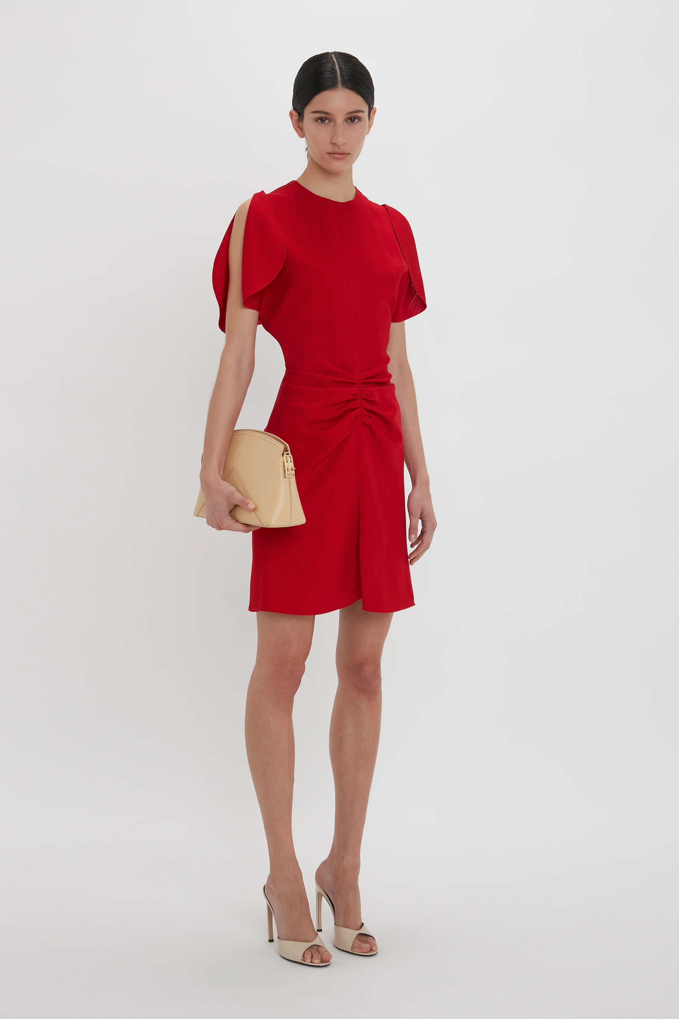 Bela Mini Dress In Carmine - Image 5