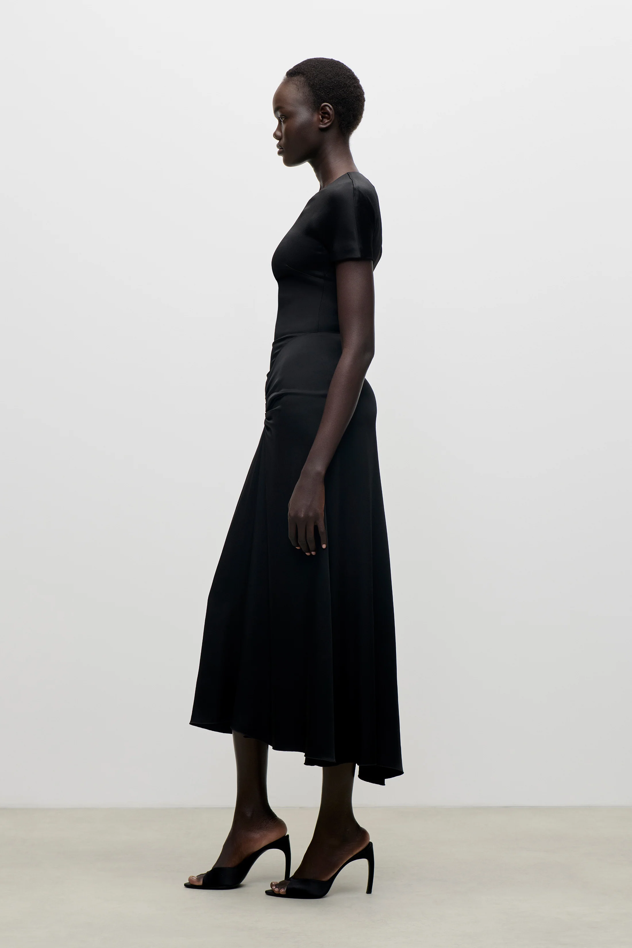 Blaire Midi Dress In Black - Image 2