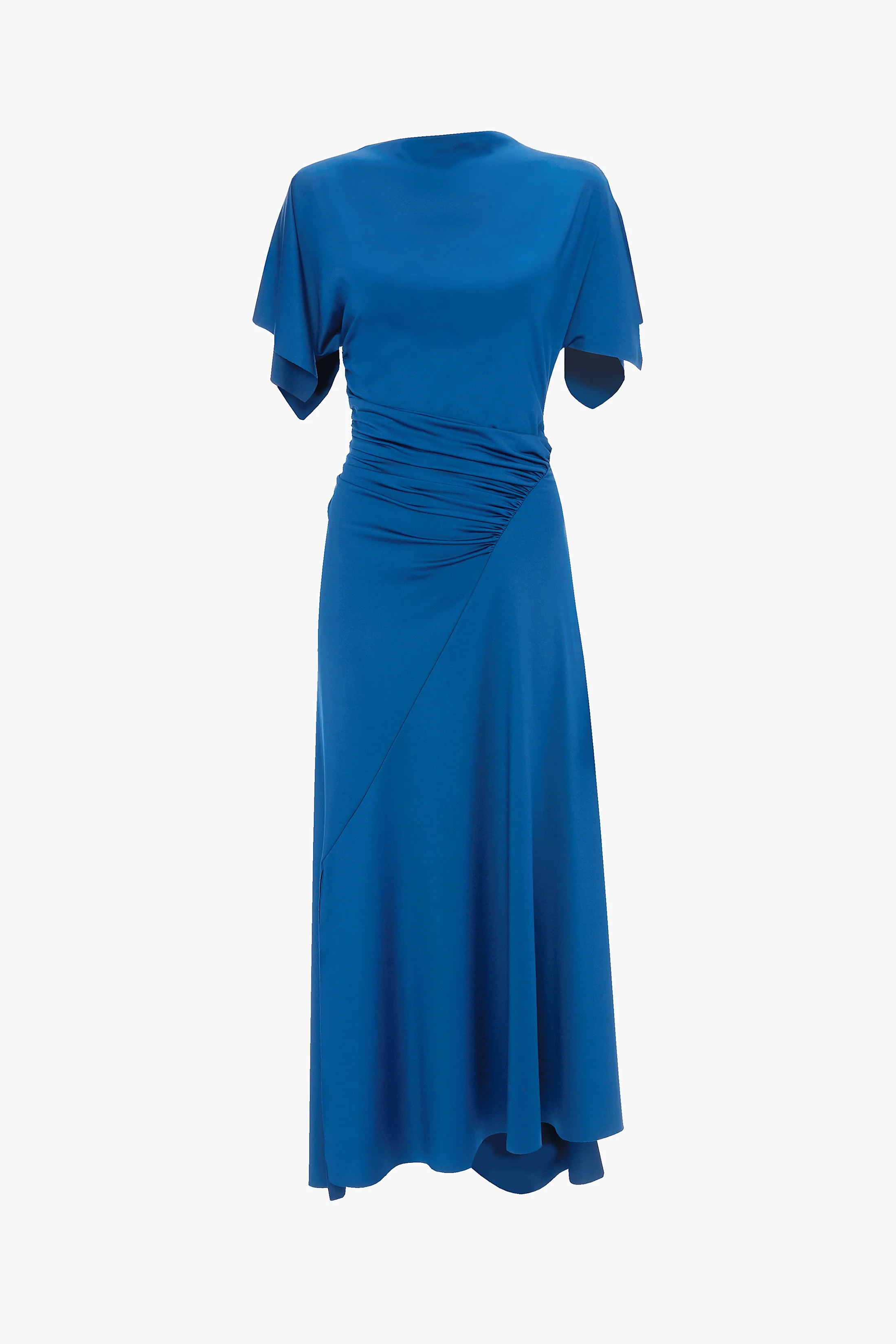 Blousey Midi Dress In Blue - Image 6