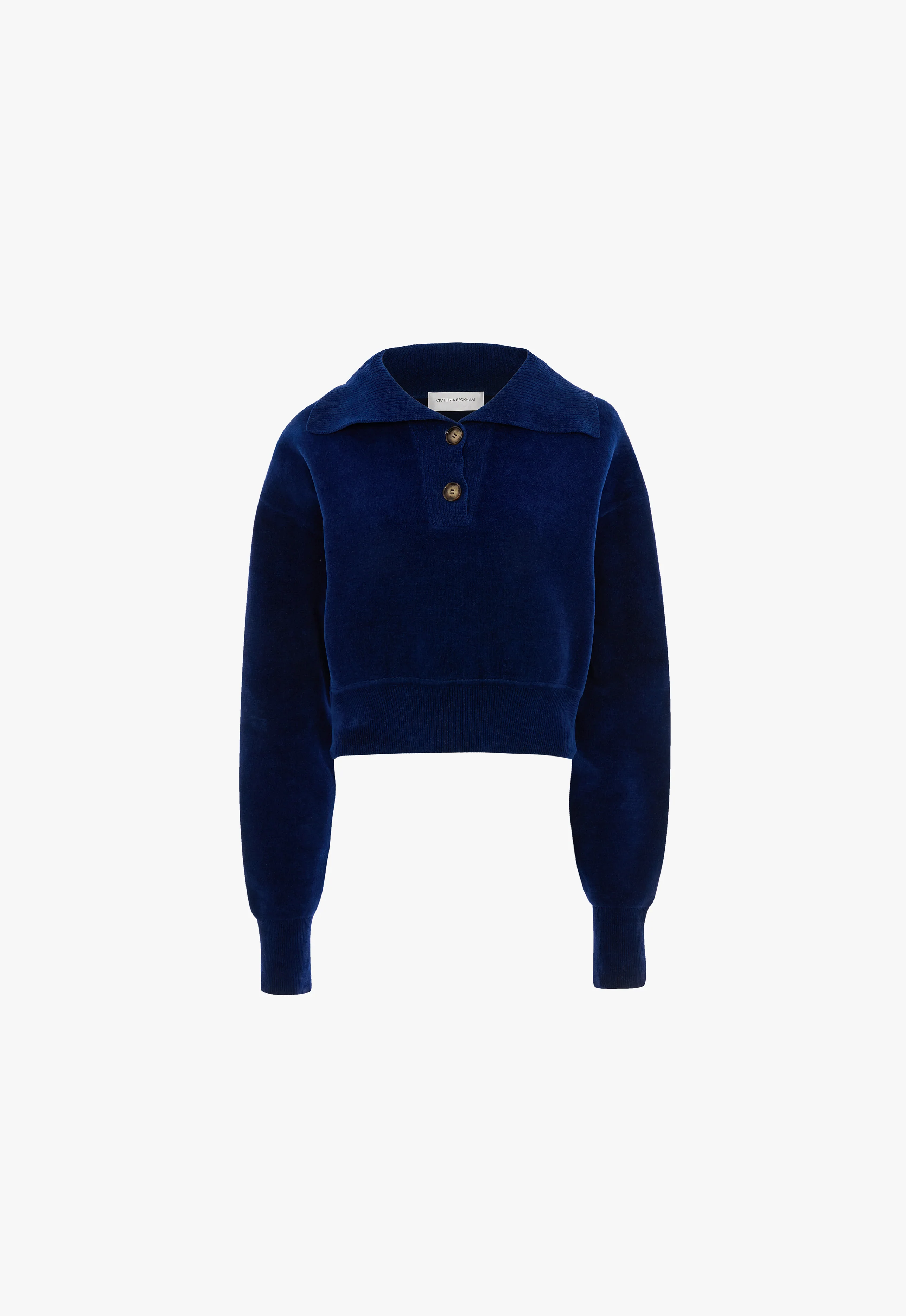 Collared Jumper In Bright Navy - Image 6