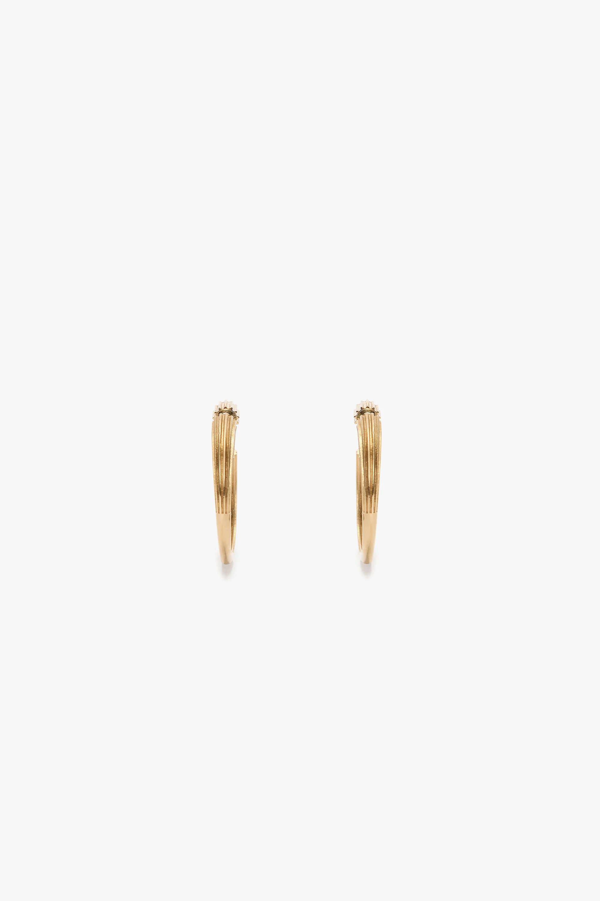 Cufflink Earrings In Light Gold - Image 2