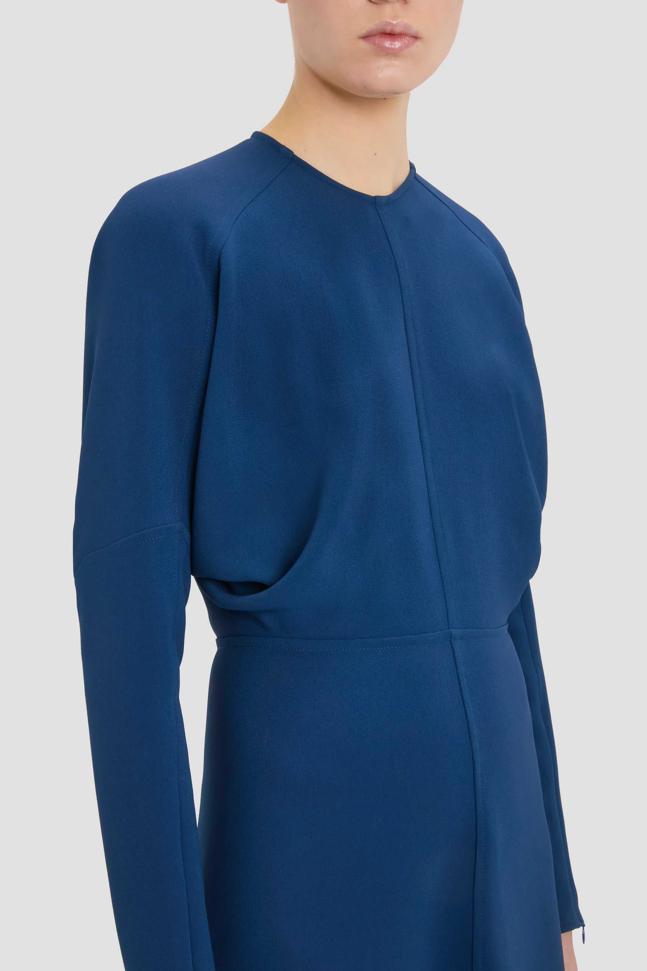 Dolman Midi Dress In Blue - Image 3