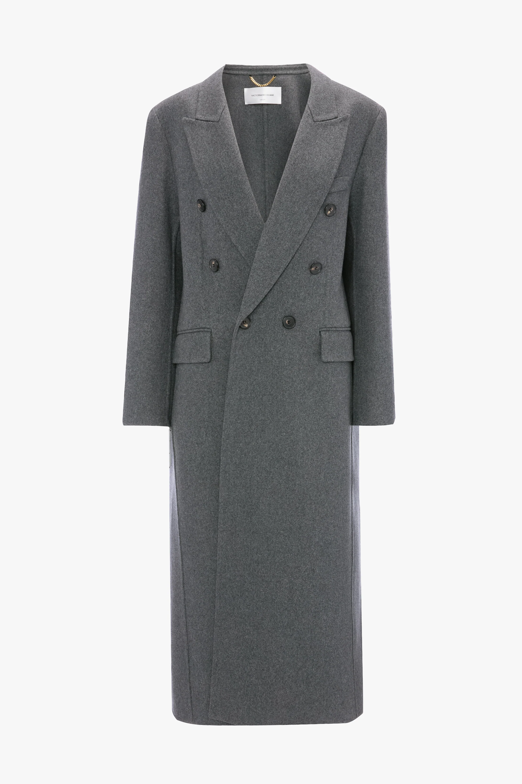 Overcoat In Grey Melange - Image 5
