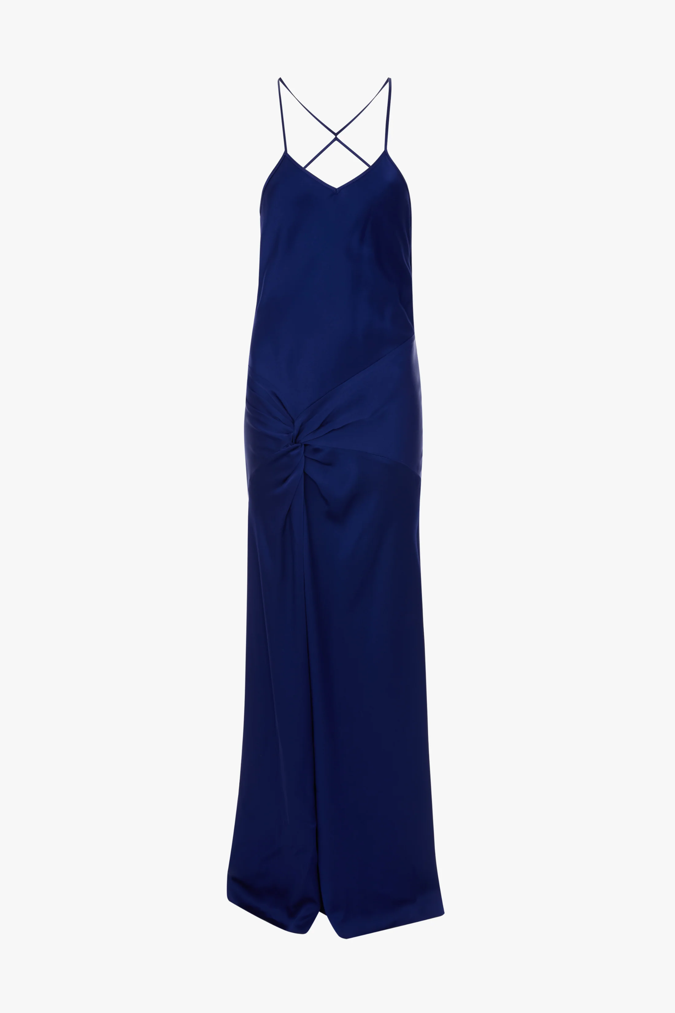 Draped Cami Gown In Bright Indigo - Image 6