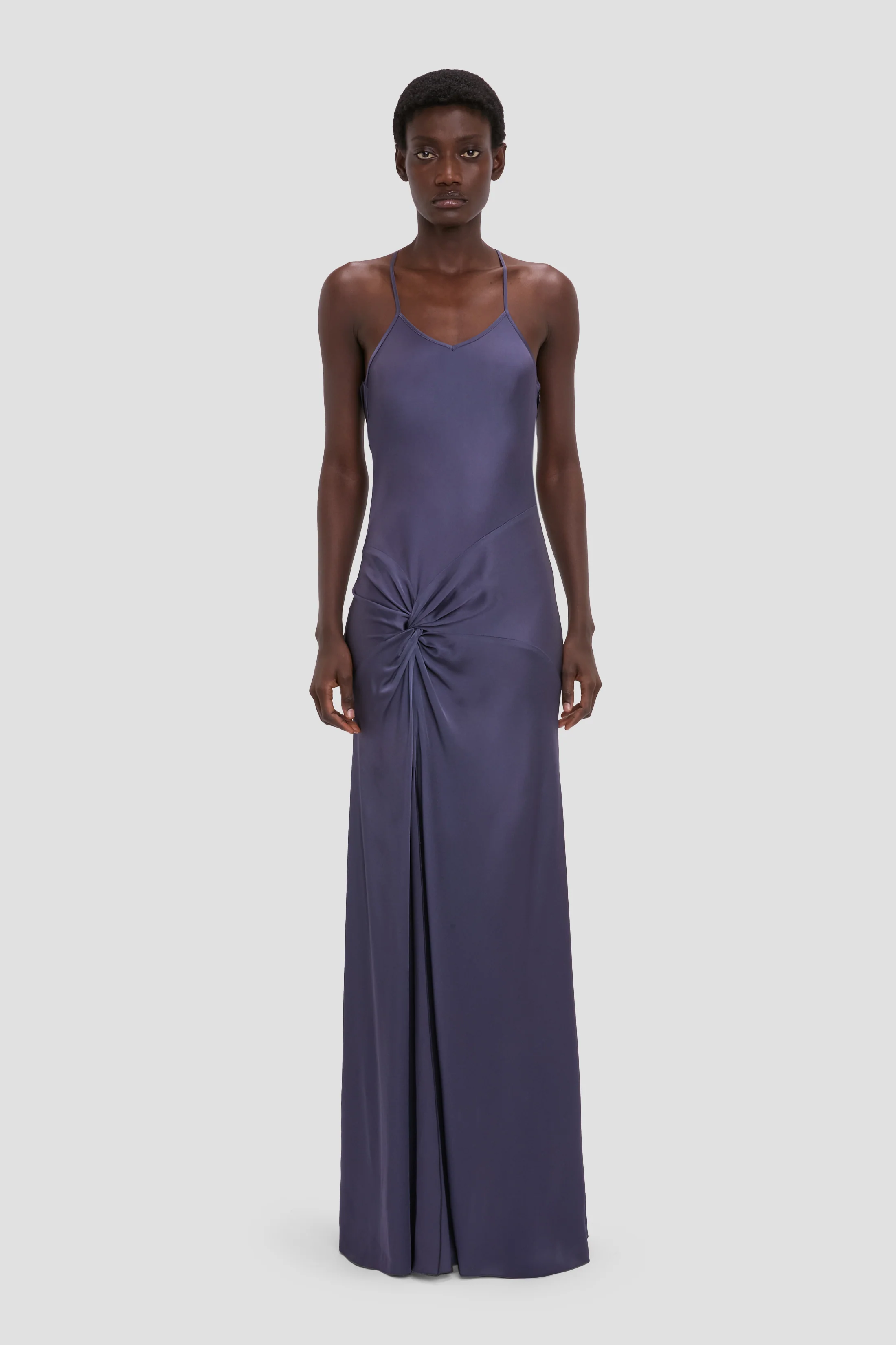 Draped Cami Gown In Eclipse