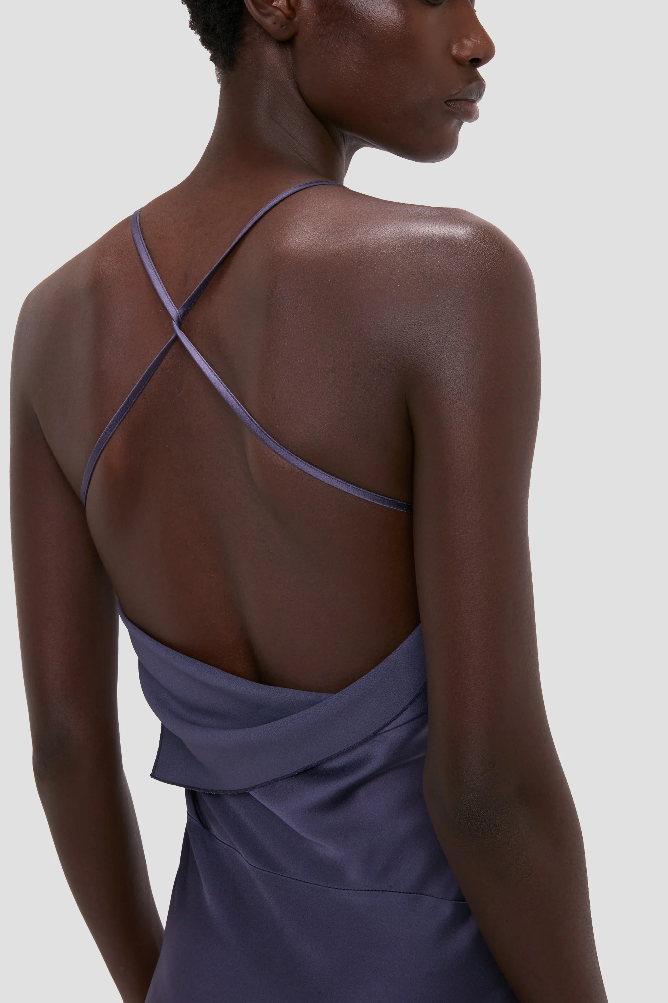 Draped Cami Gown In Eclipse - Image 3