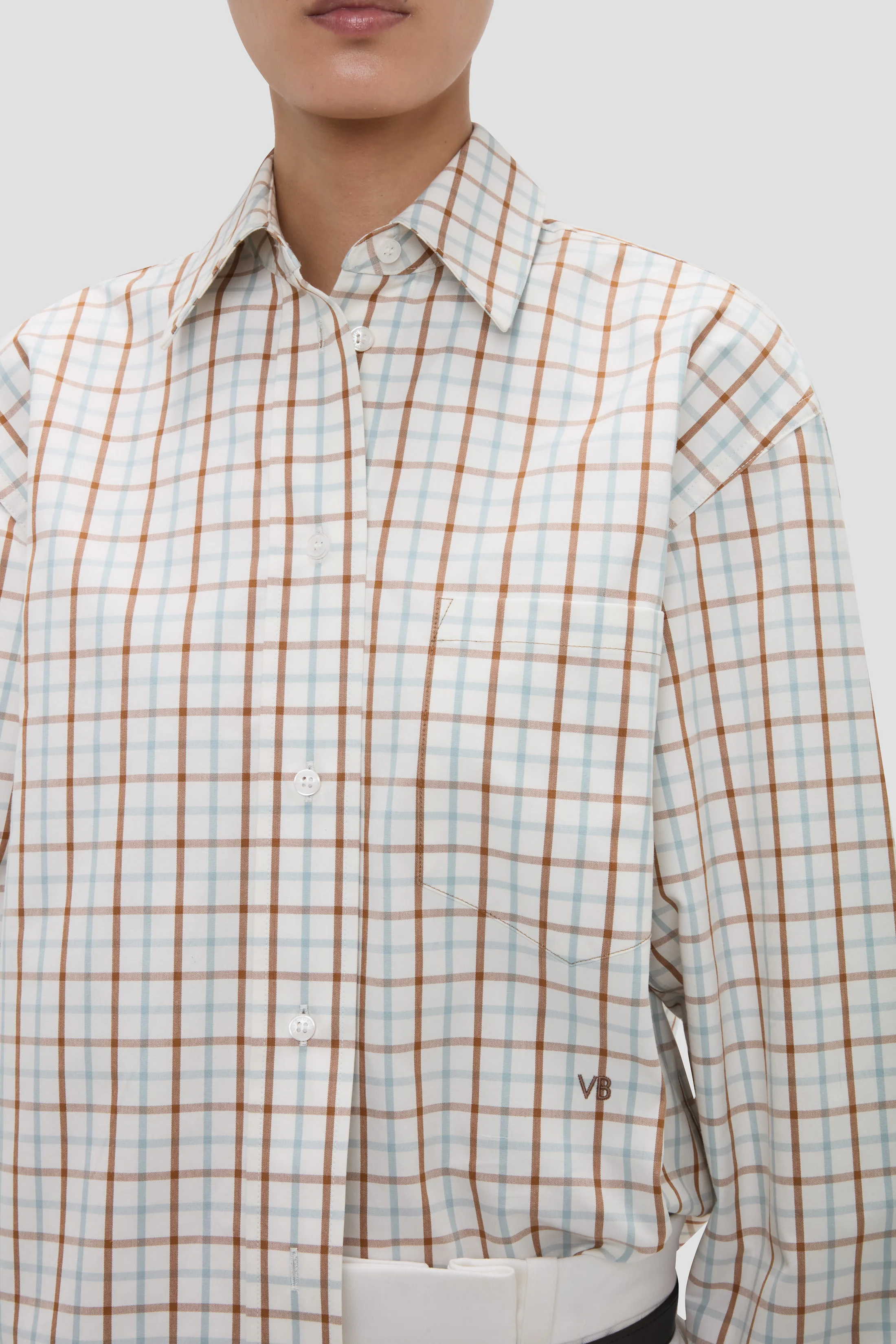 Ellys Shirt In Multi-White Check - Image 3
