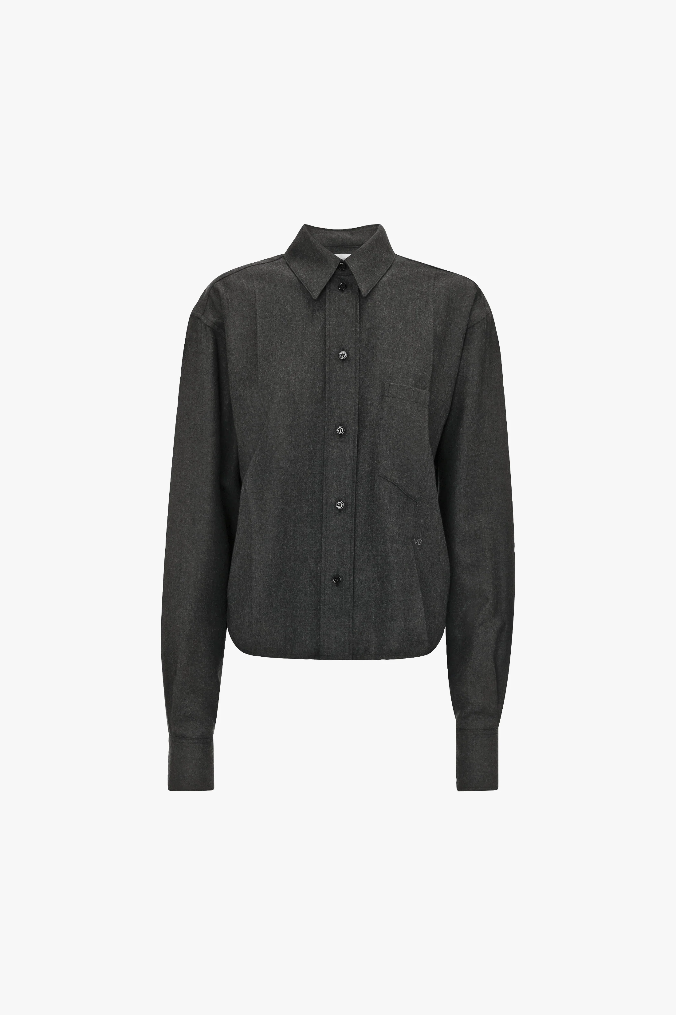 Ellys Shirt In Dark Grey Melange - Image 5