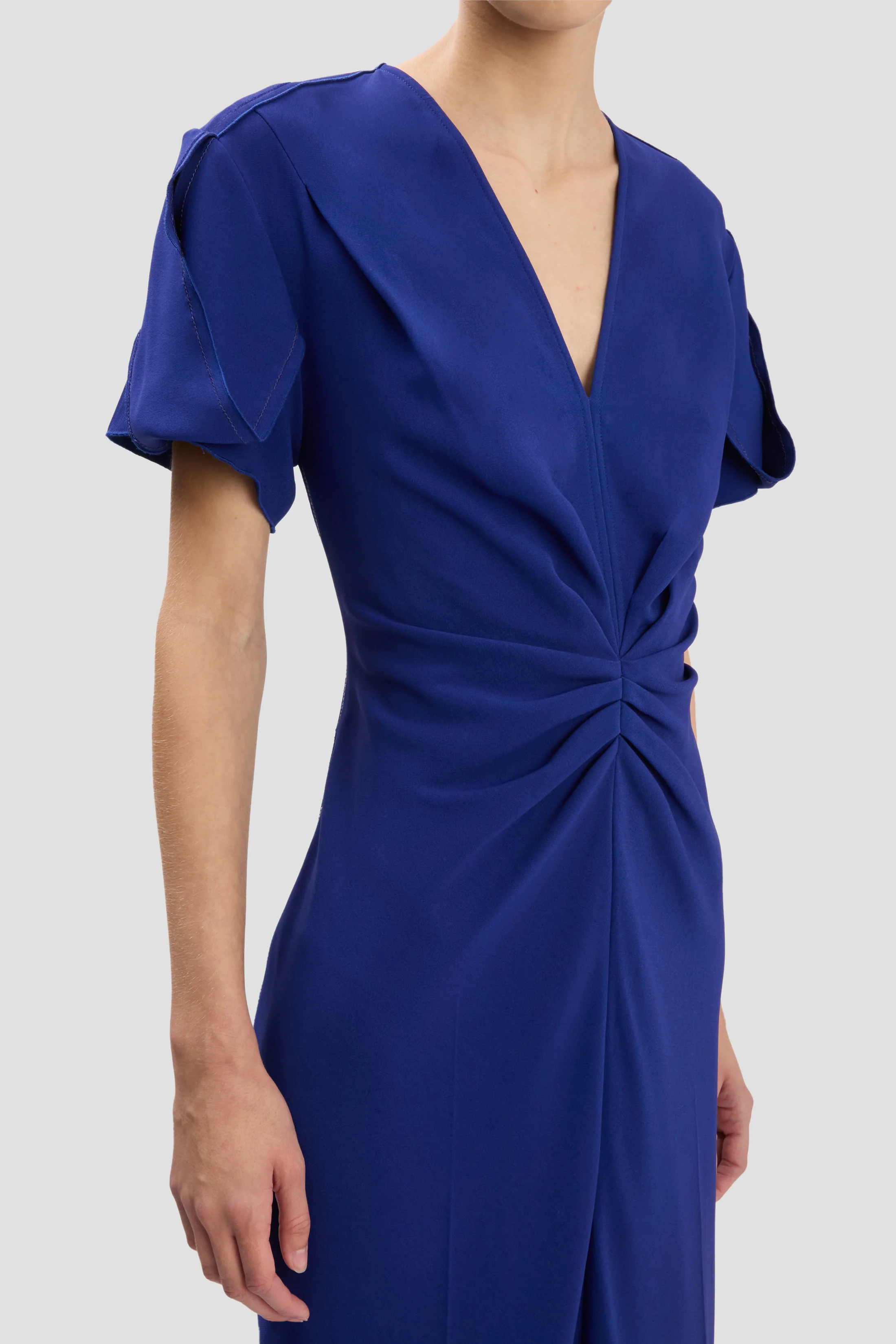 Eve Midi Dress In Bright Indigo - Image 3