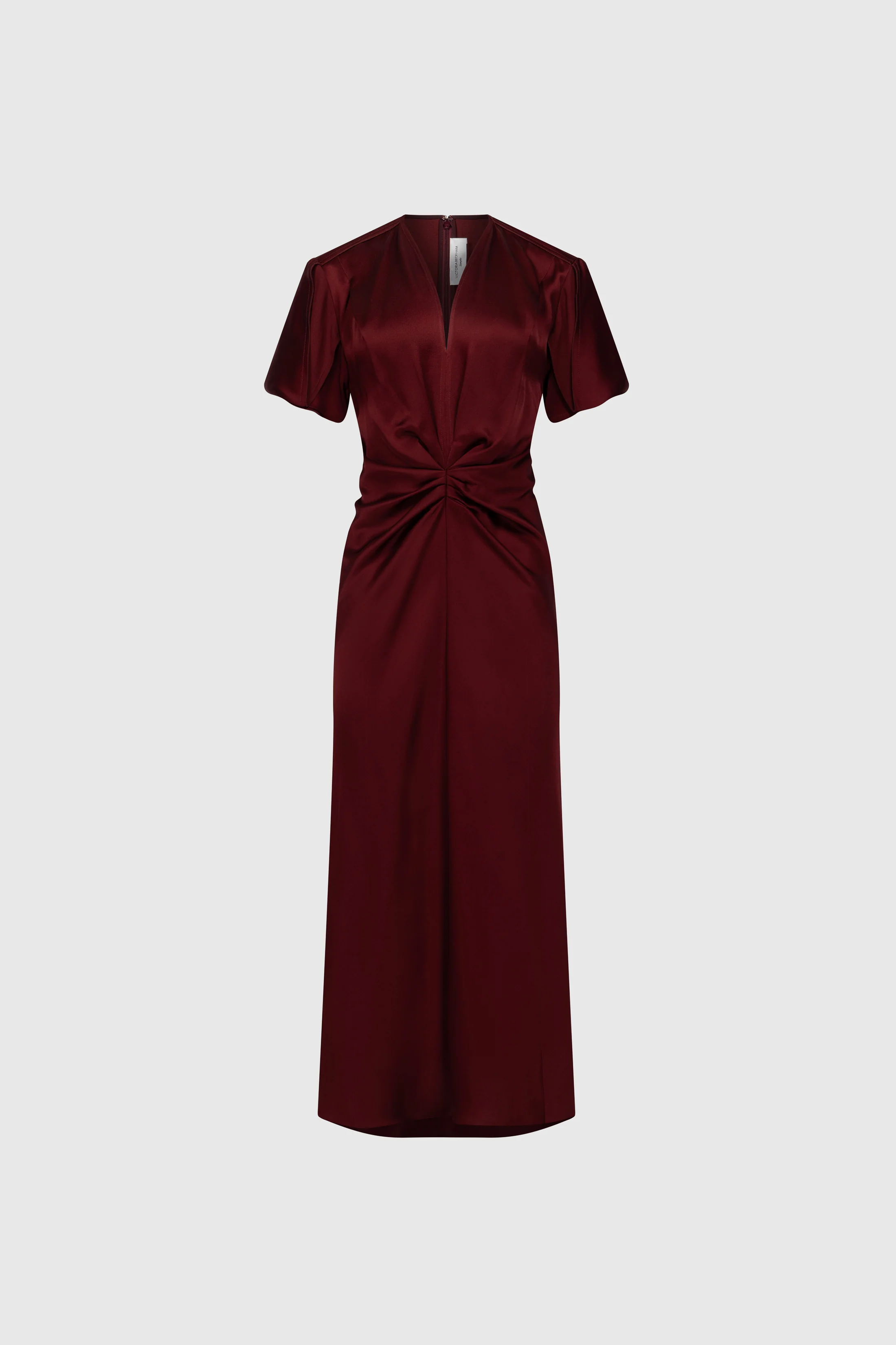 Eve Midi Dress In Burgundy - Image 7