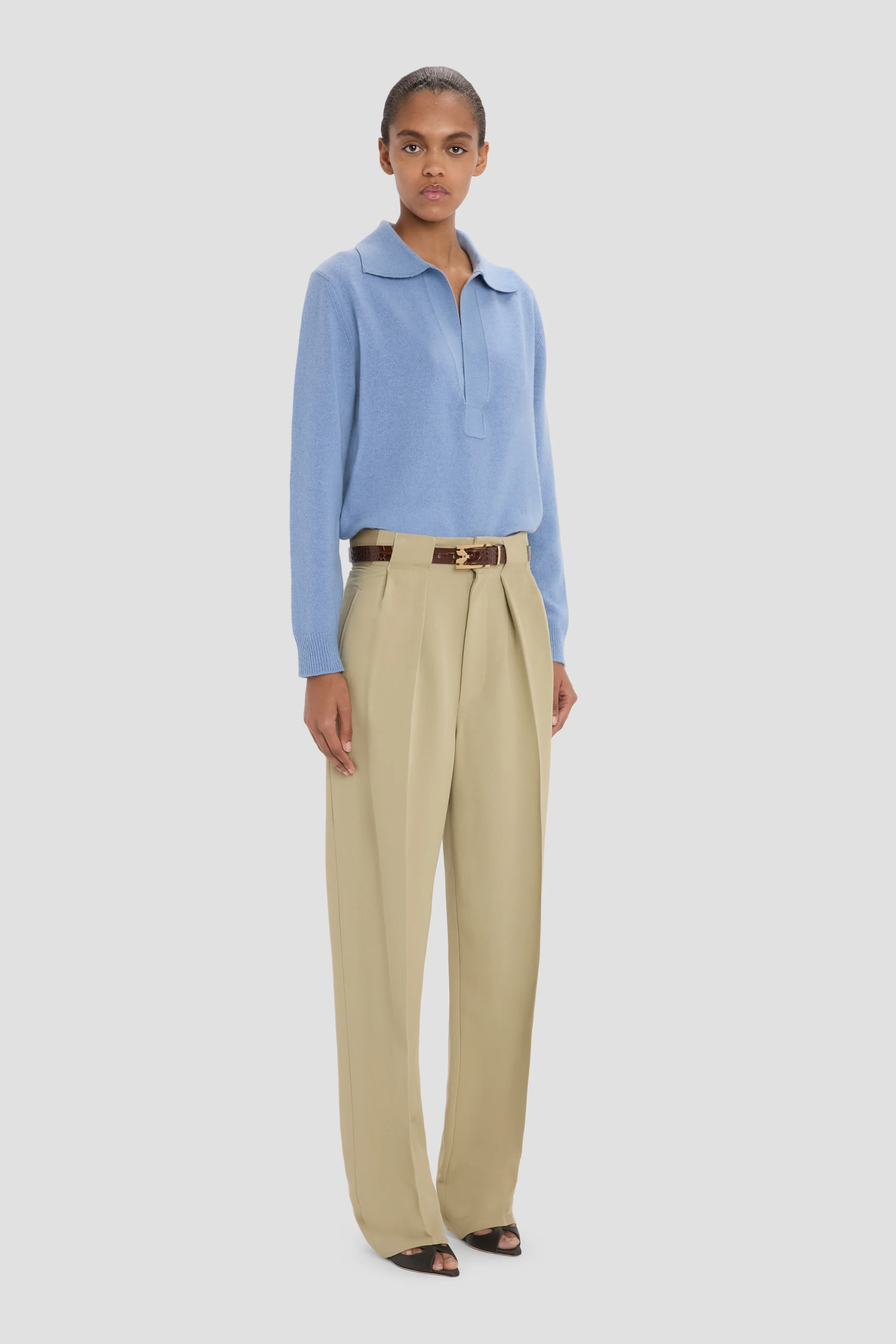 Tailored Trouser In Beige - Image 3