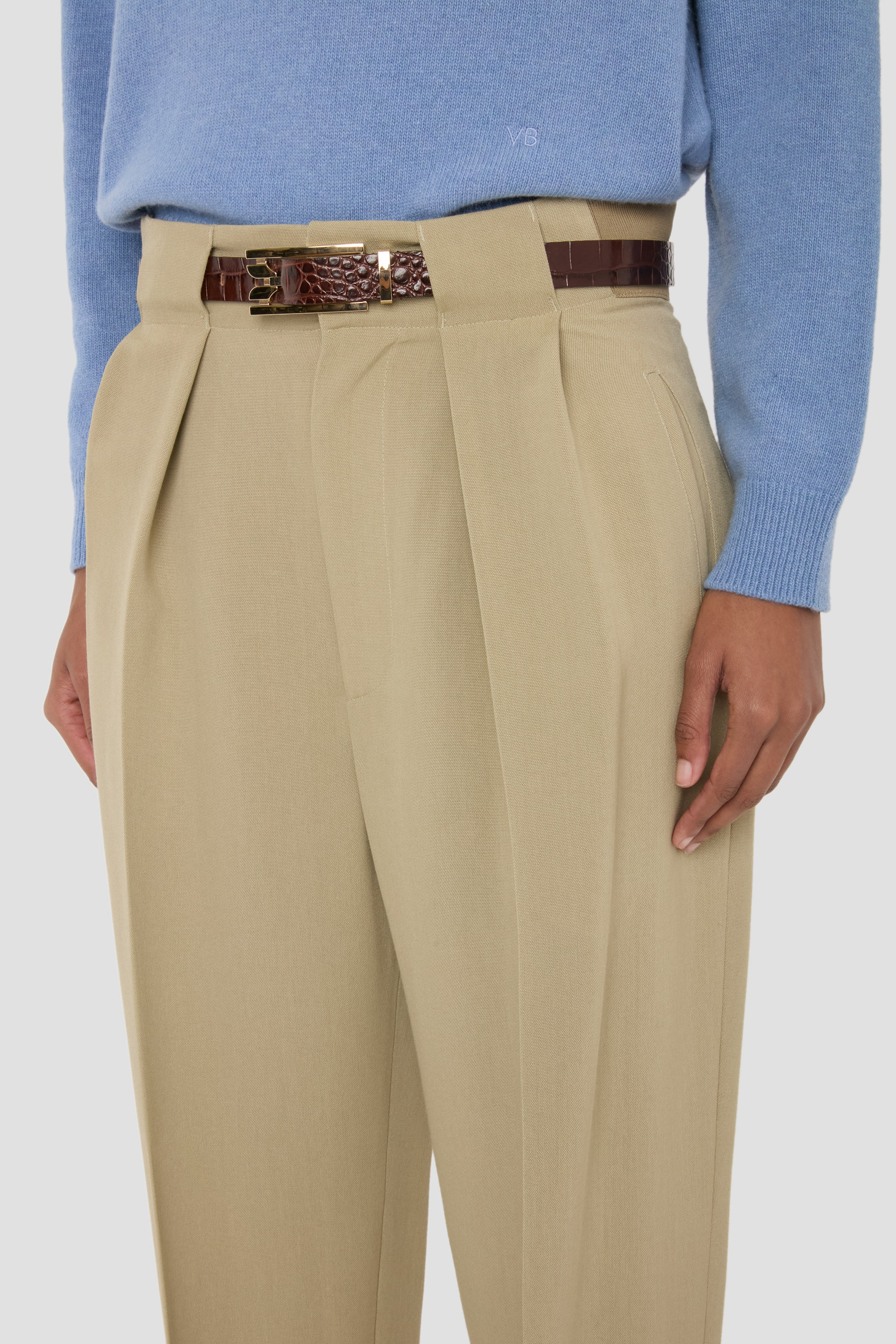 Tailored Trouser In Beige - Image 4