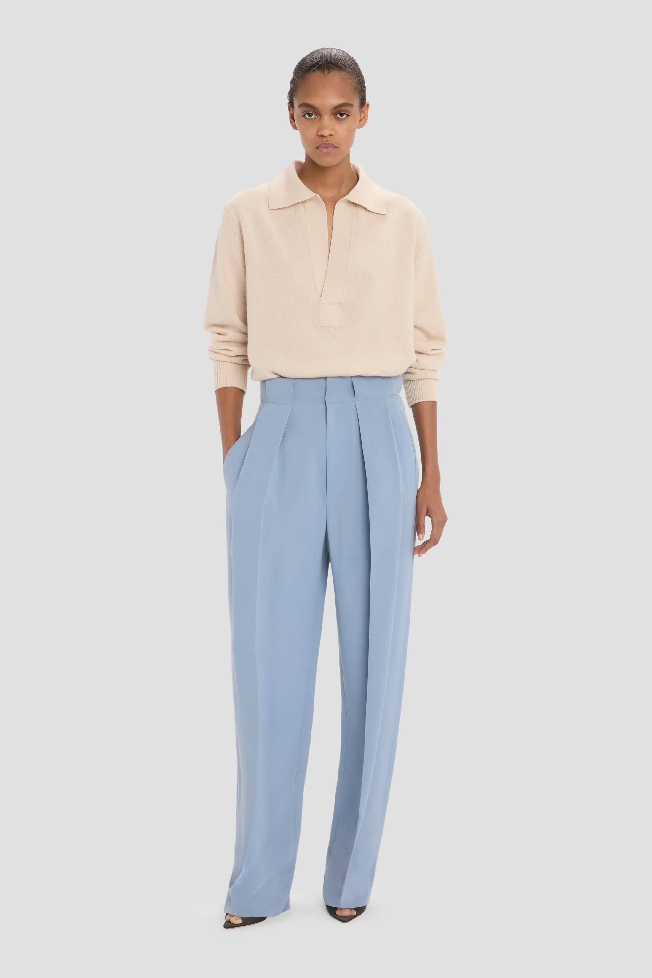 Tailored Trouser In Blue - Image 3