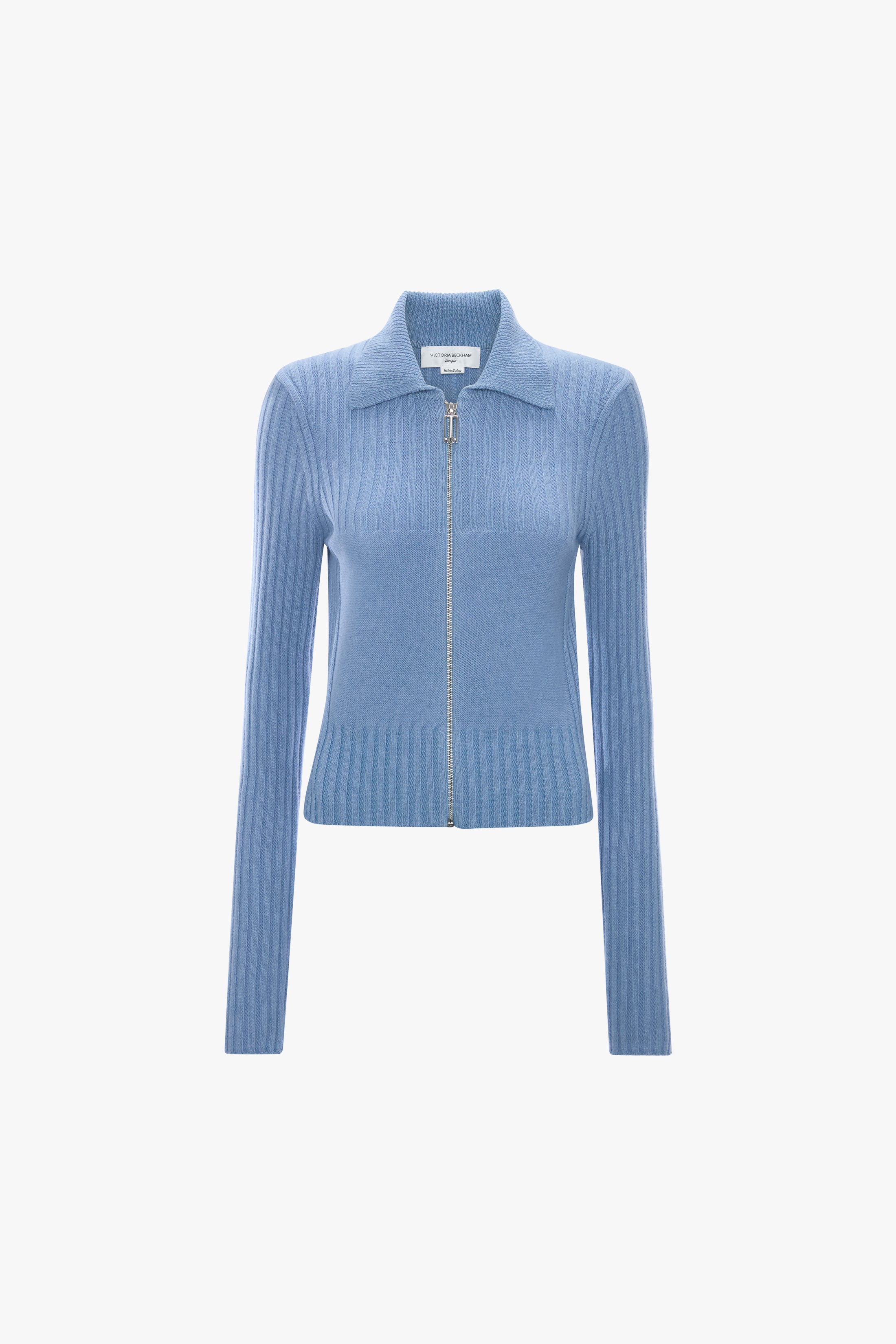 Zip Jumper In Blue Melange - Image 5