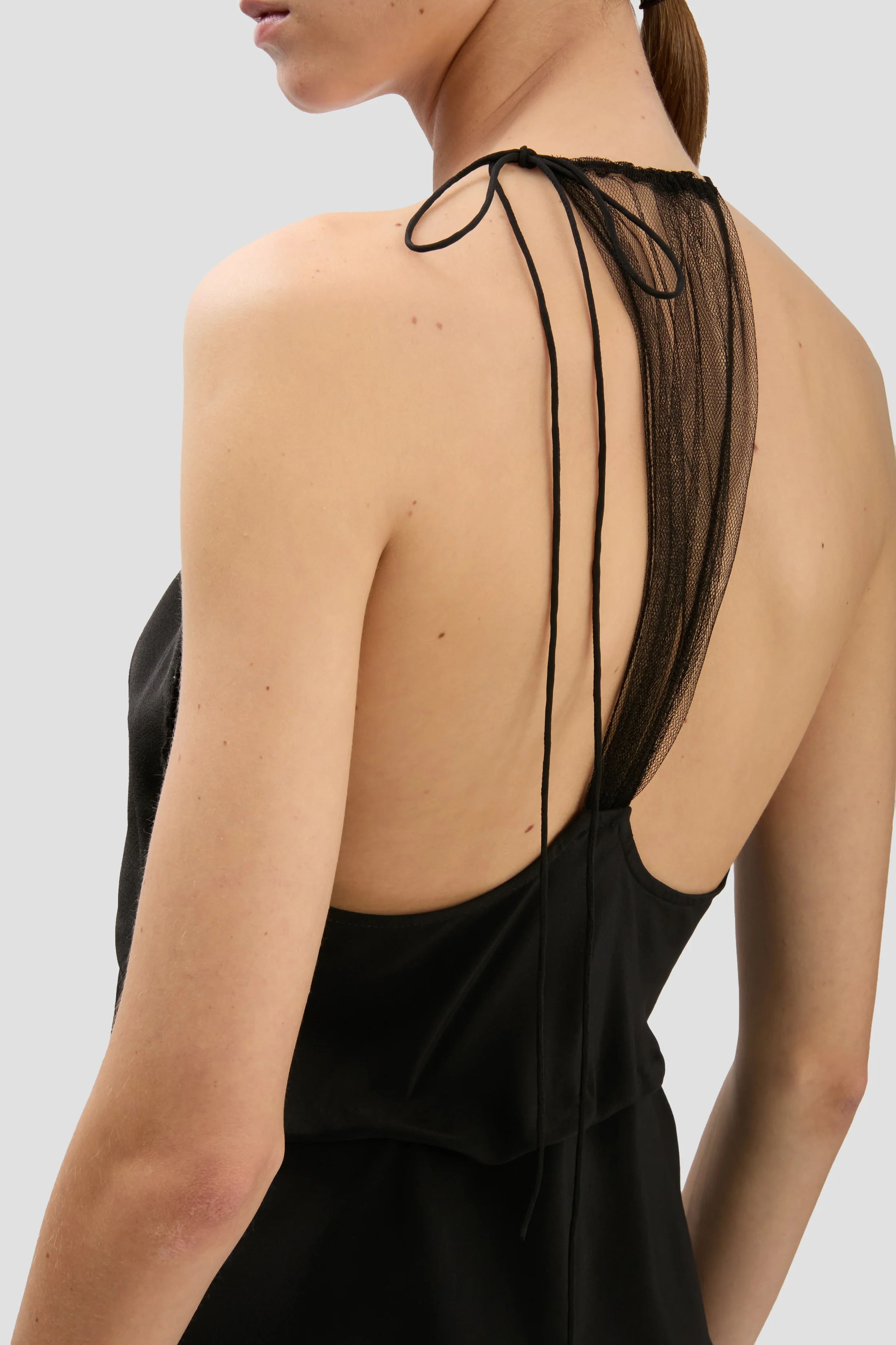 Gathered Cami Top In Black - Image 5
