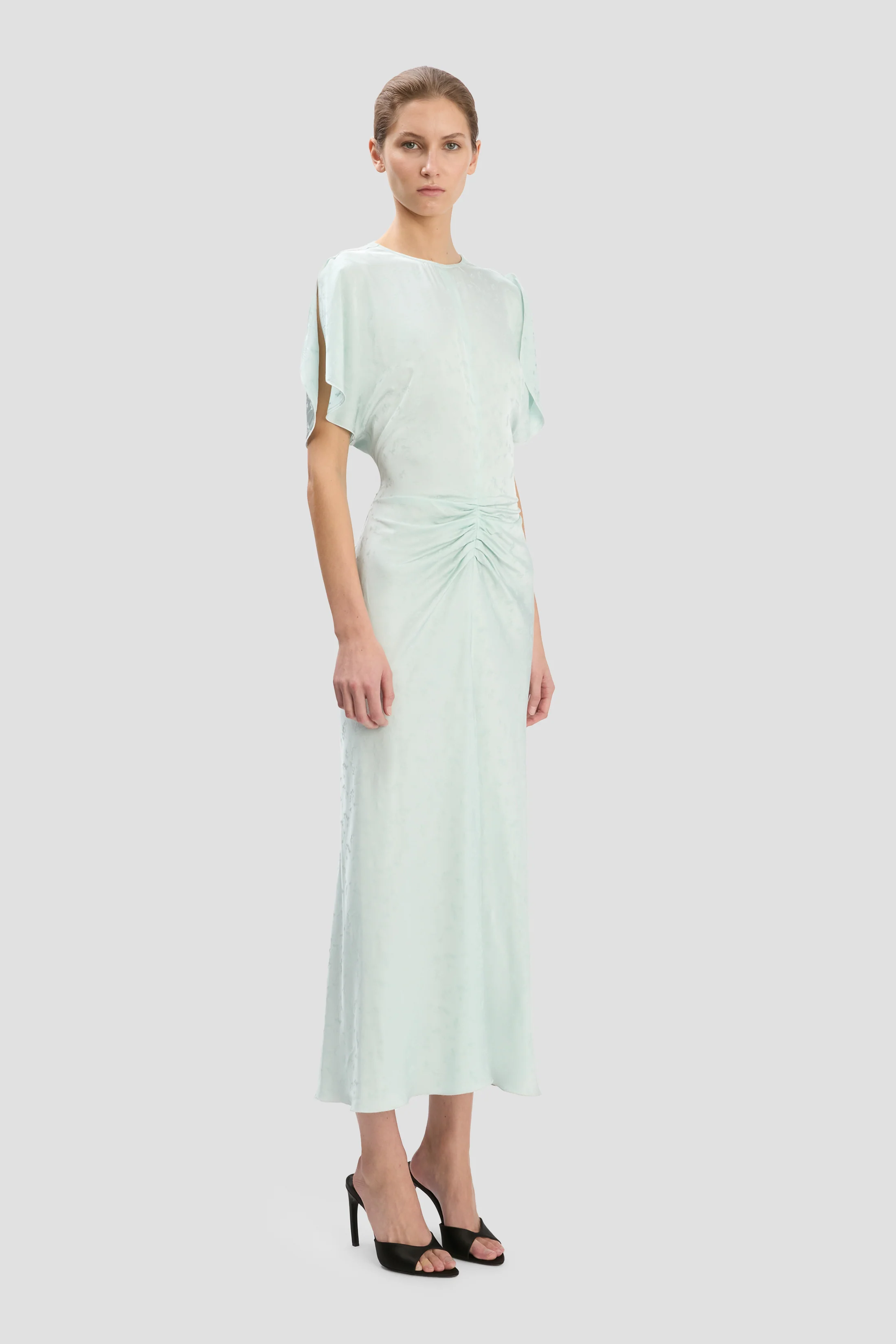 Bela Midi Dress In Aquamarine - Image 2
