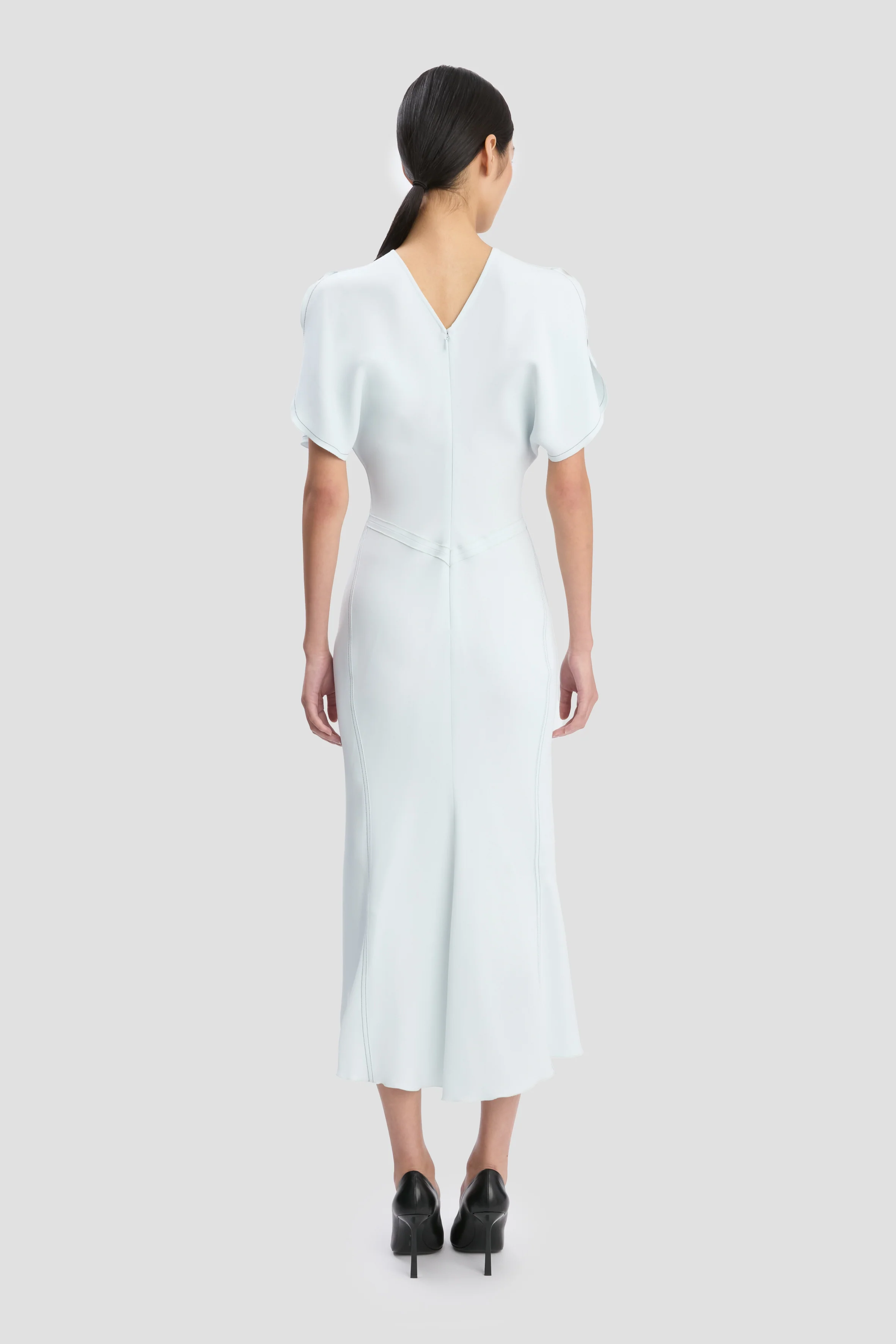 Bela Midi Dress In Glacial Blue - Image 4