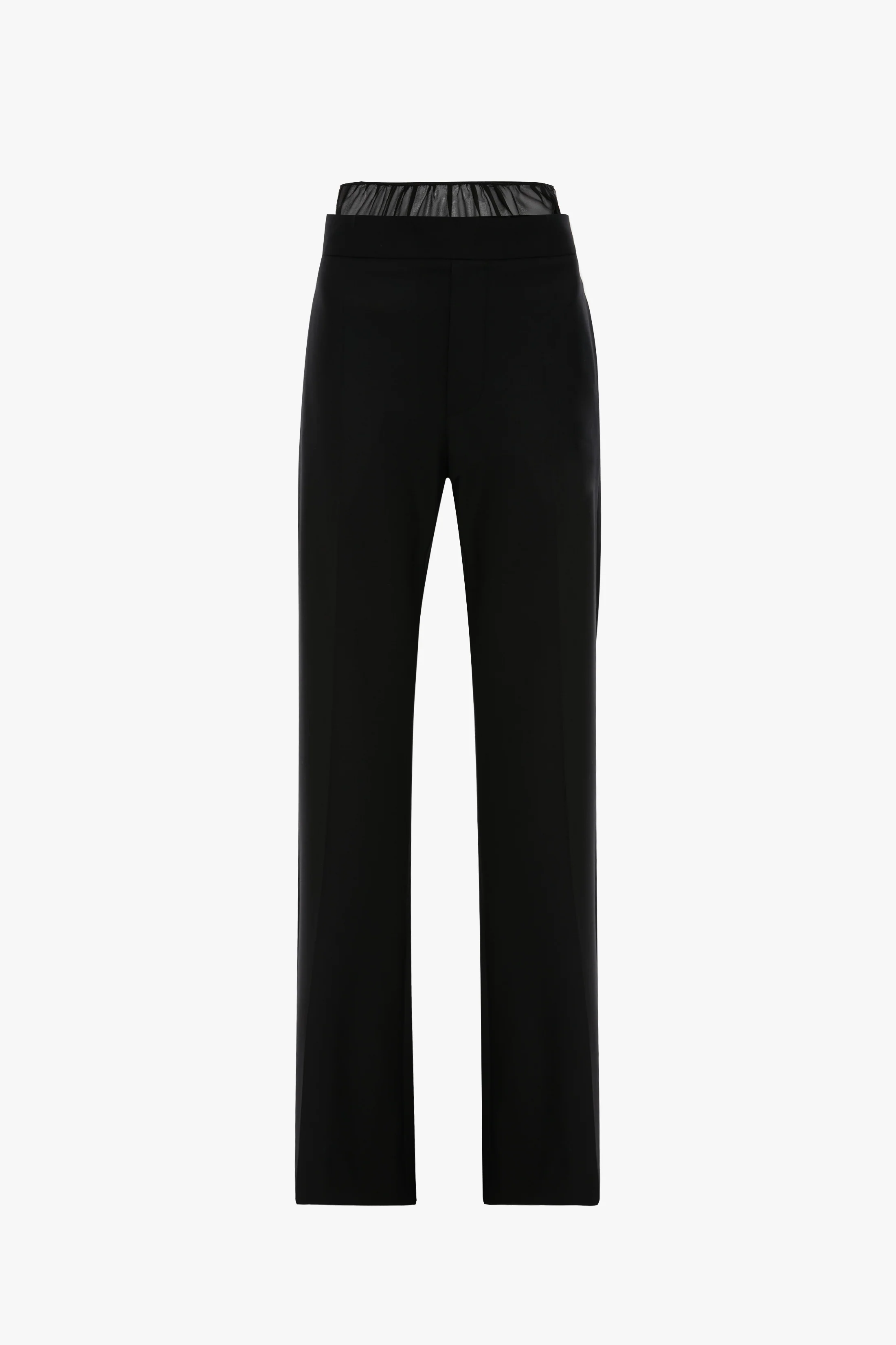 Sheer Panel Trouser In Black - Image 5