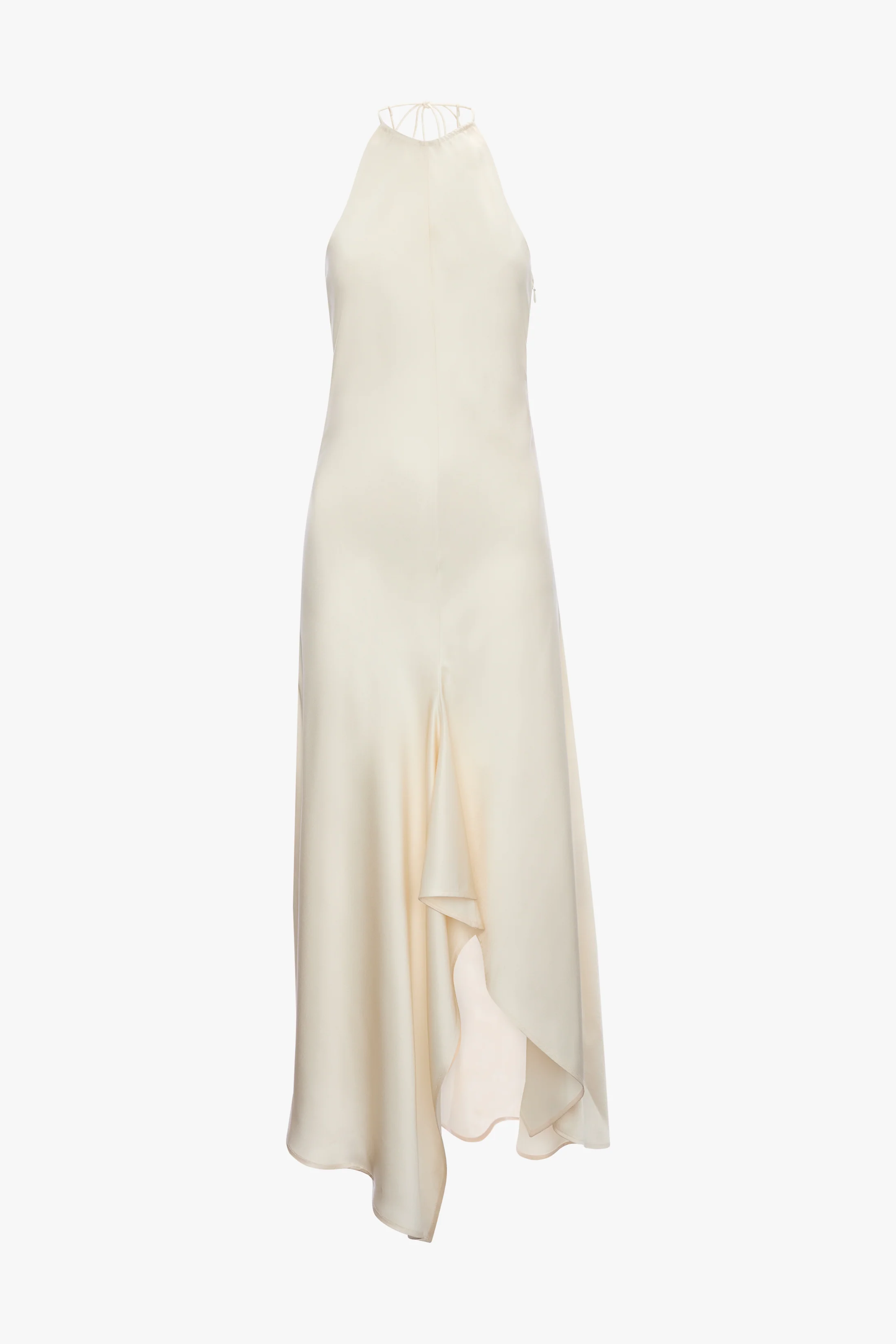 Halter Neck Midi Dress In Ivory - Image 6