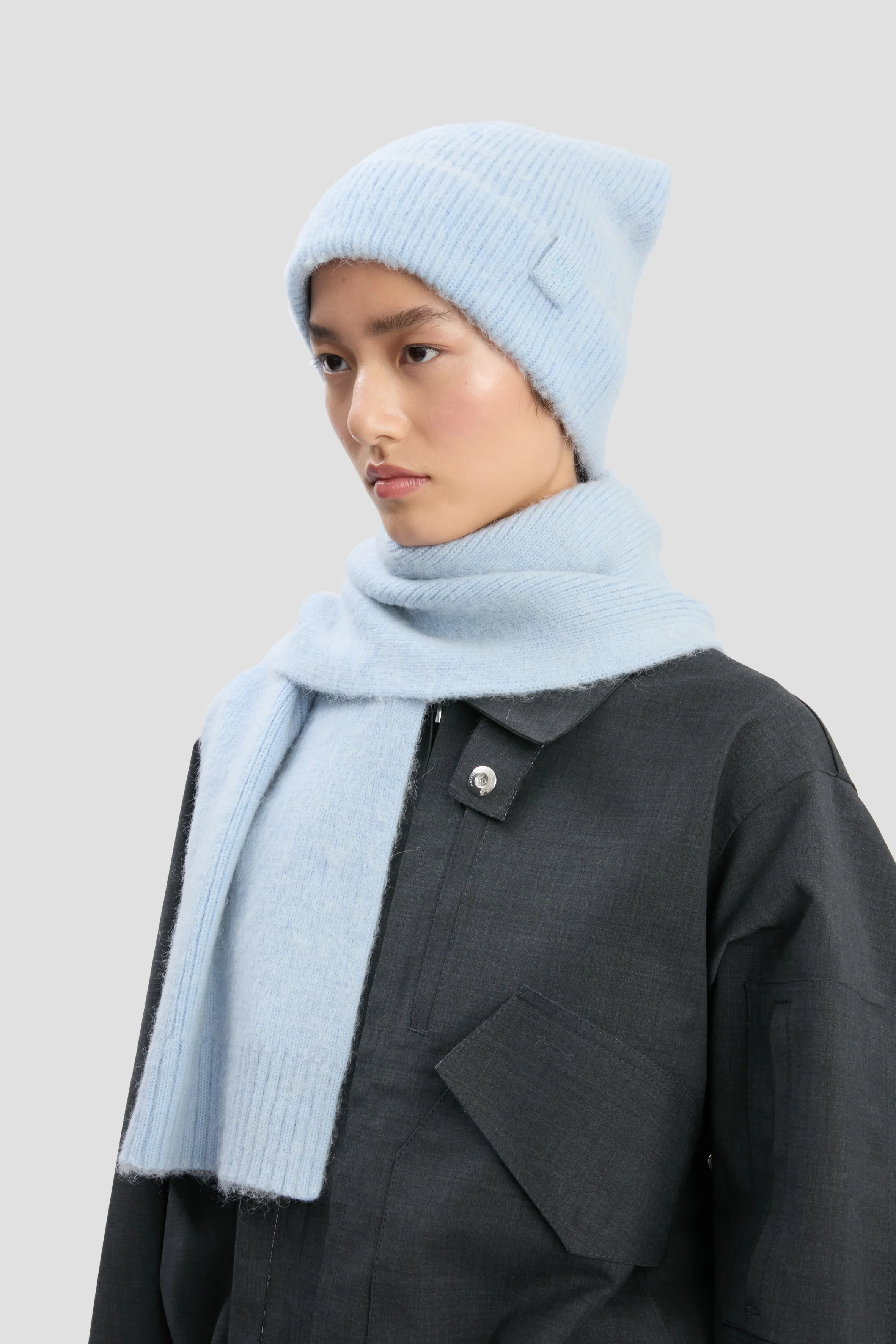 Alpaca Hat In Glacial Blue - Image 3