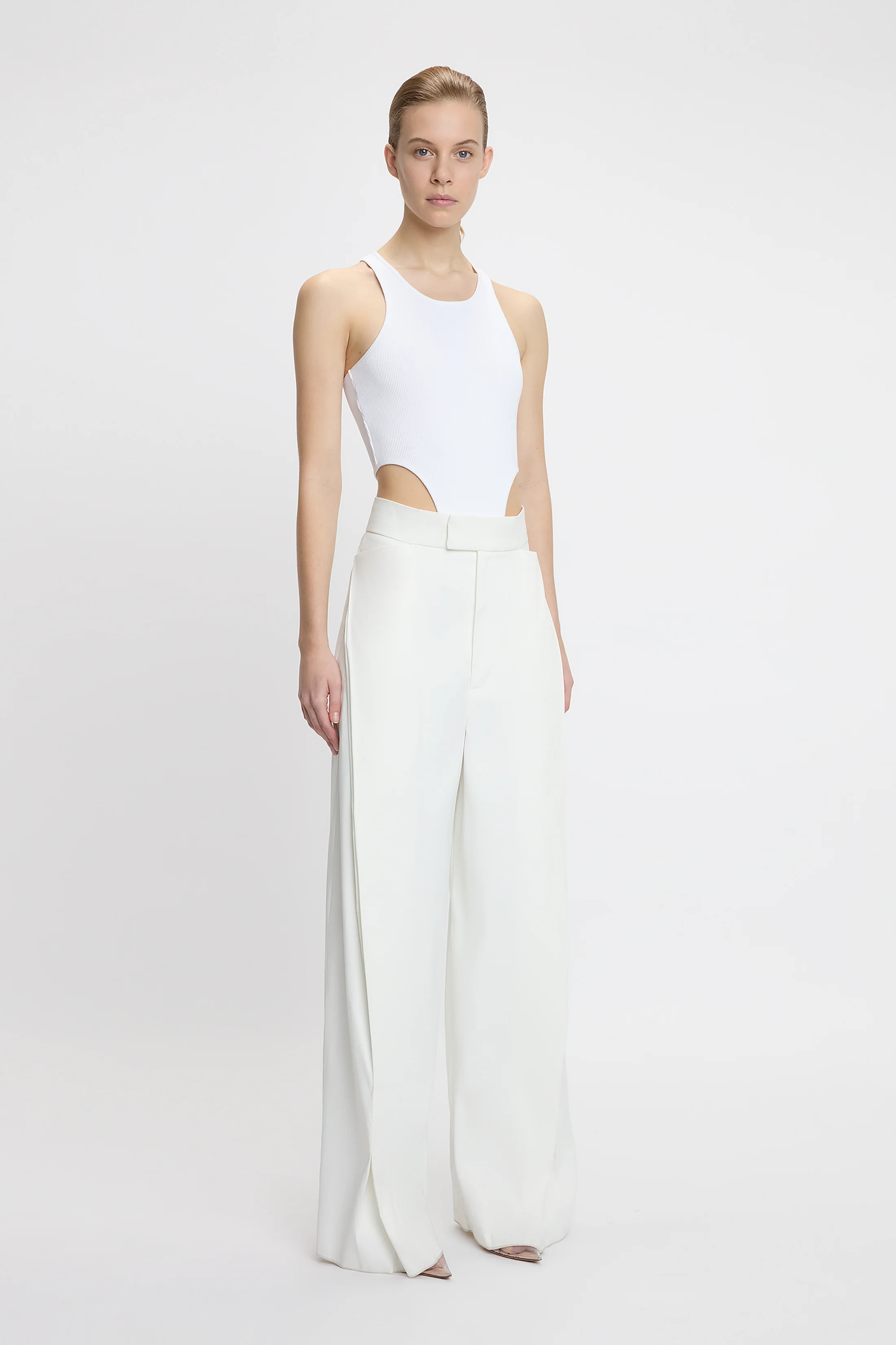 High Leg Bodysuit In White - Image 2