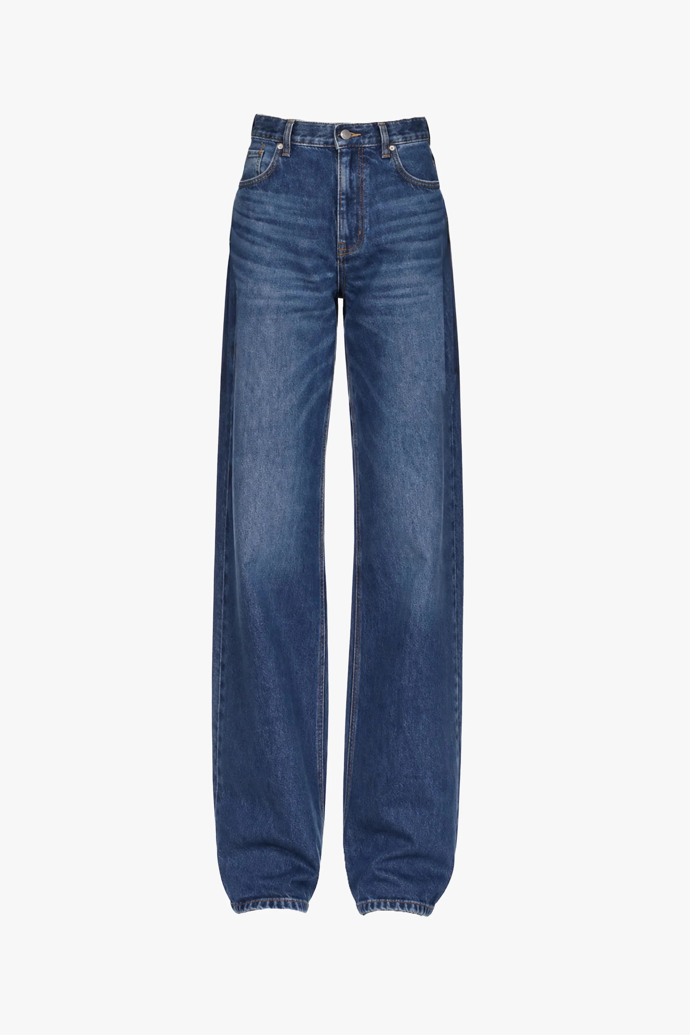 High Waist Jean In Mid Blue Wash - Image 3