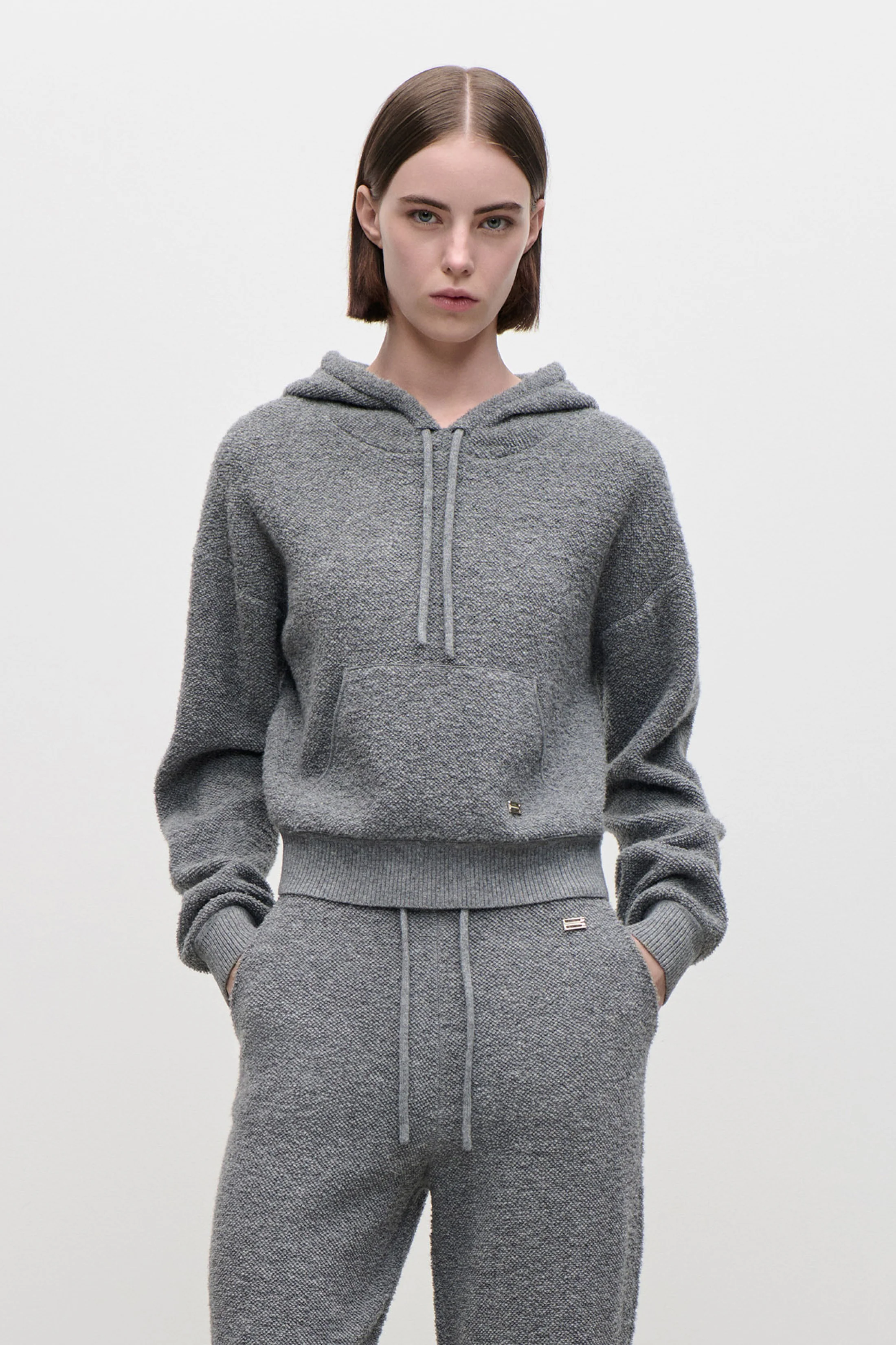 Lana Hoodie In Mid Grey