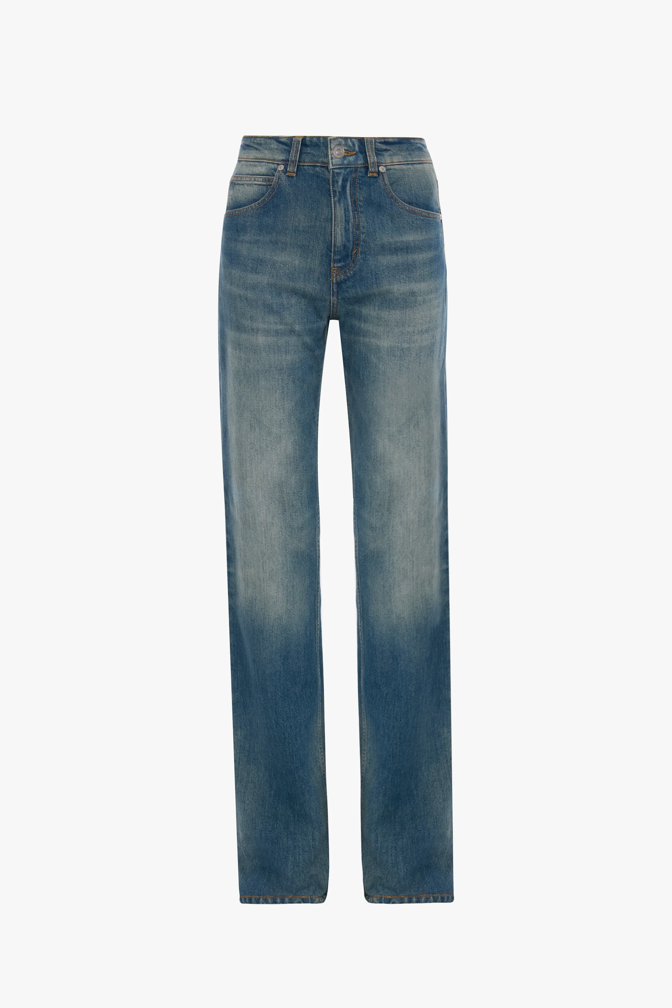 Julia Stretch Jean In Worn Blue Wash - Image 7