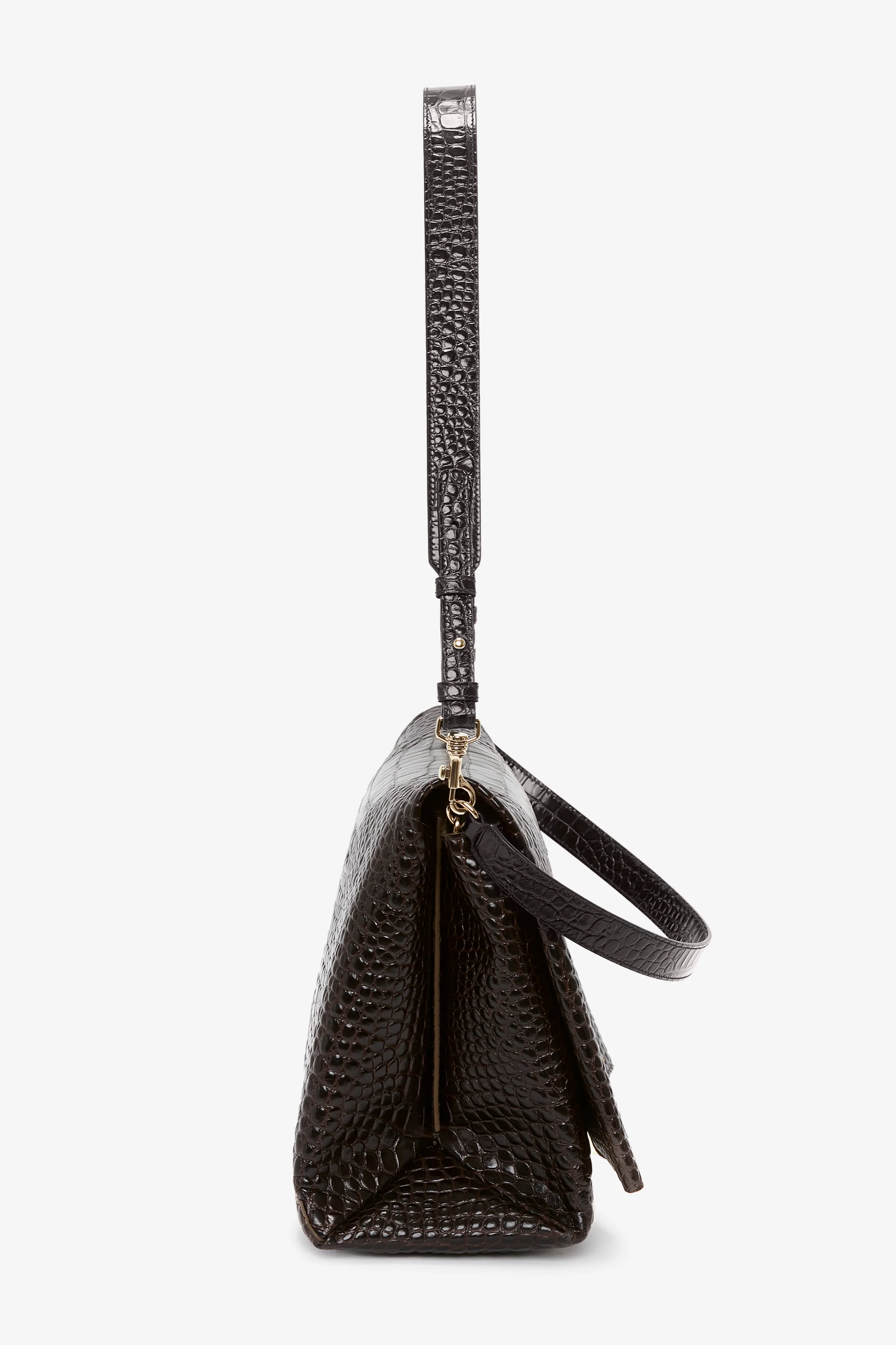 Jumbo Chain Pouch Bag In Chocolate - Image 8