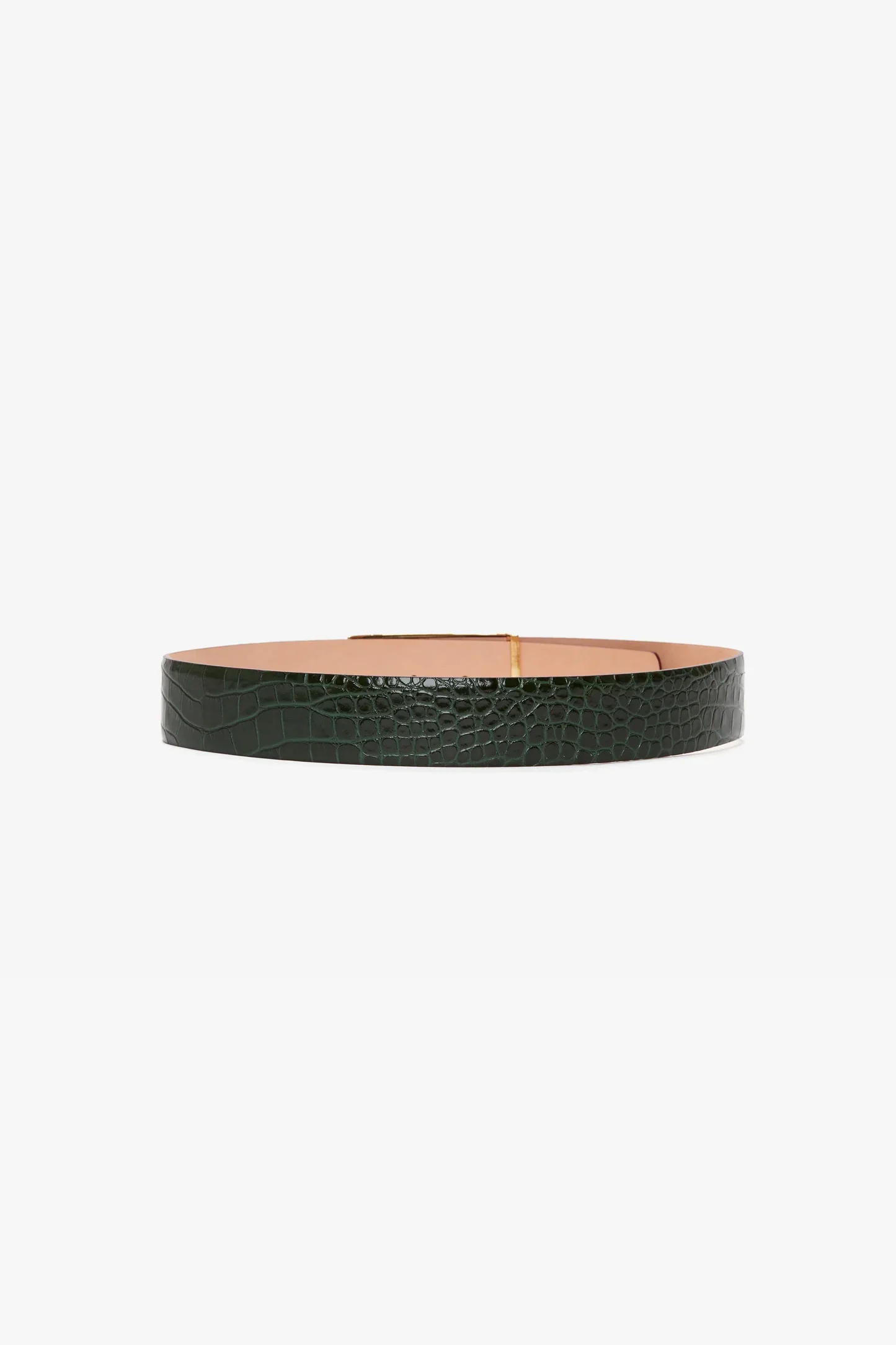 Jumbo Dorian Belt In Dark Forest Croc Embossed Leather - Image 3