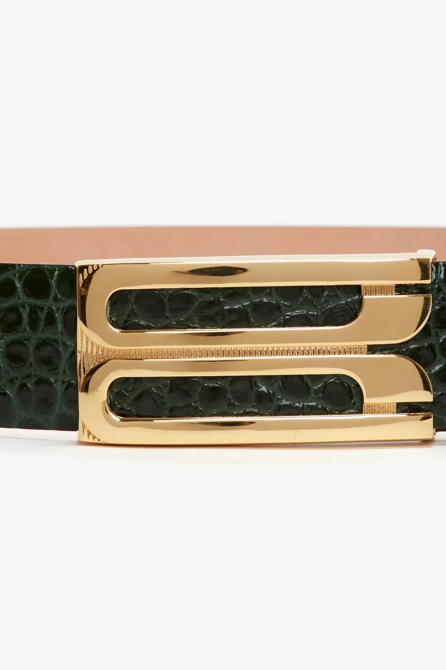 Jumbo Dorian Belt In Dark Forest Croc Embossed Leather - Image 4