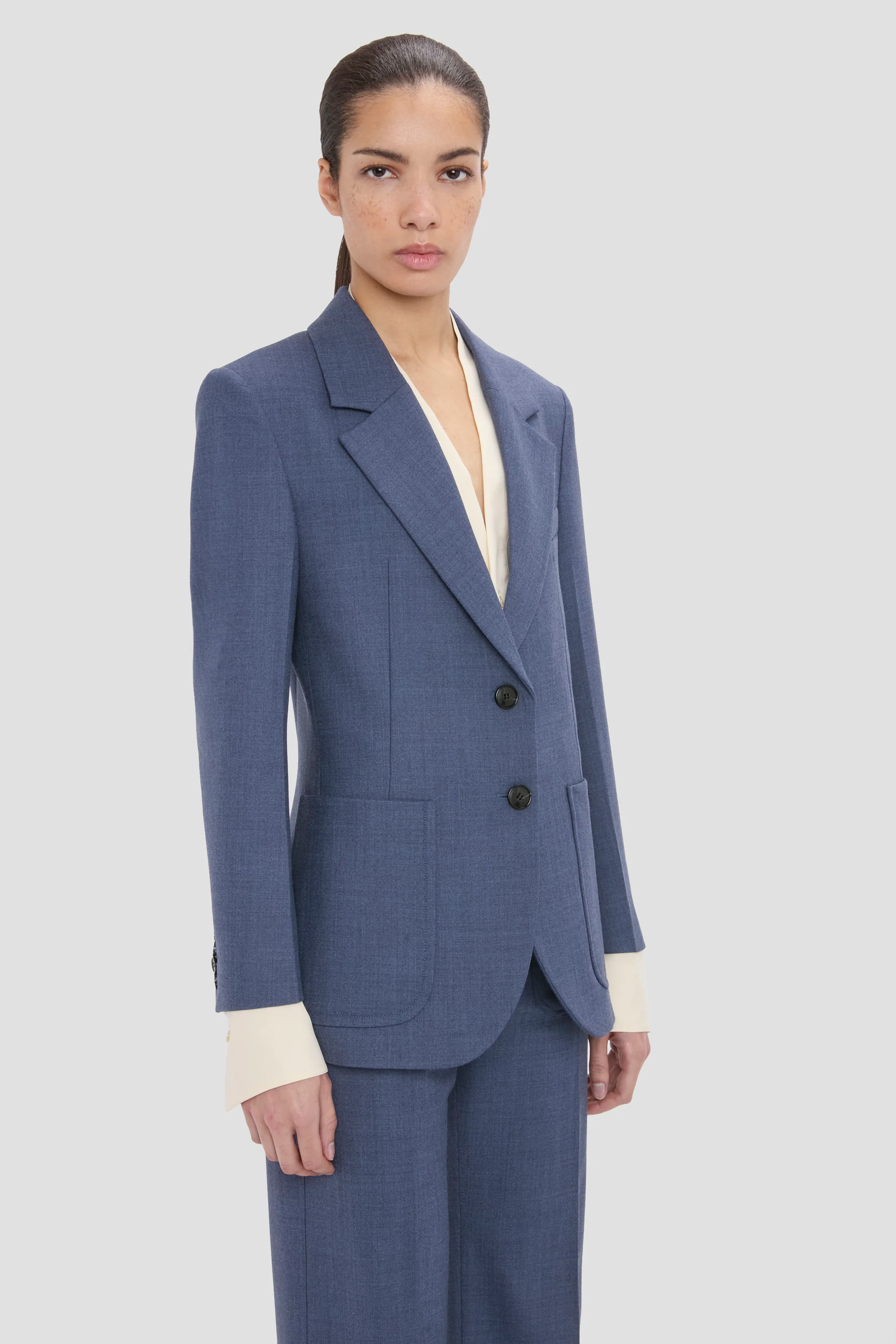 Katherine Jacket In Blue Melange - Image 3
