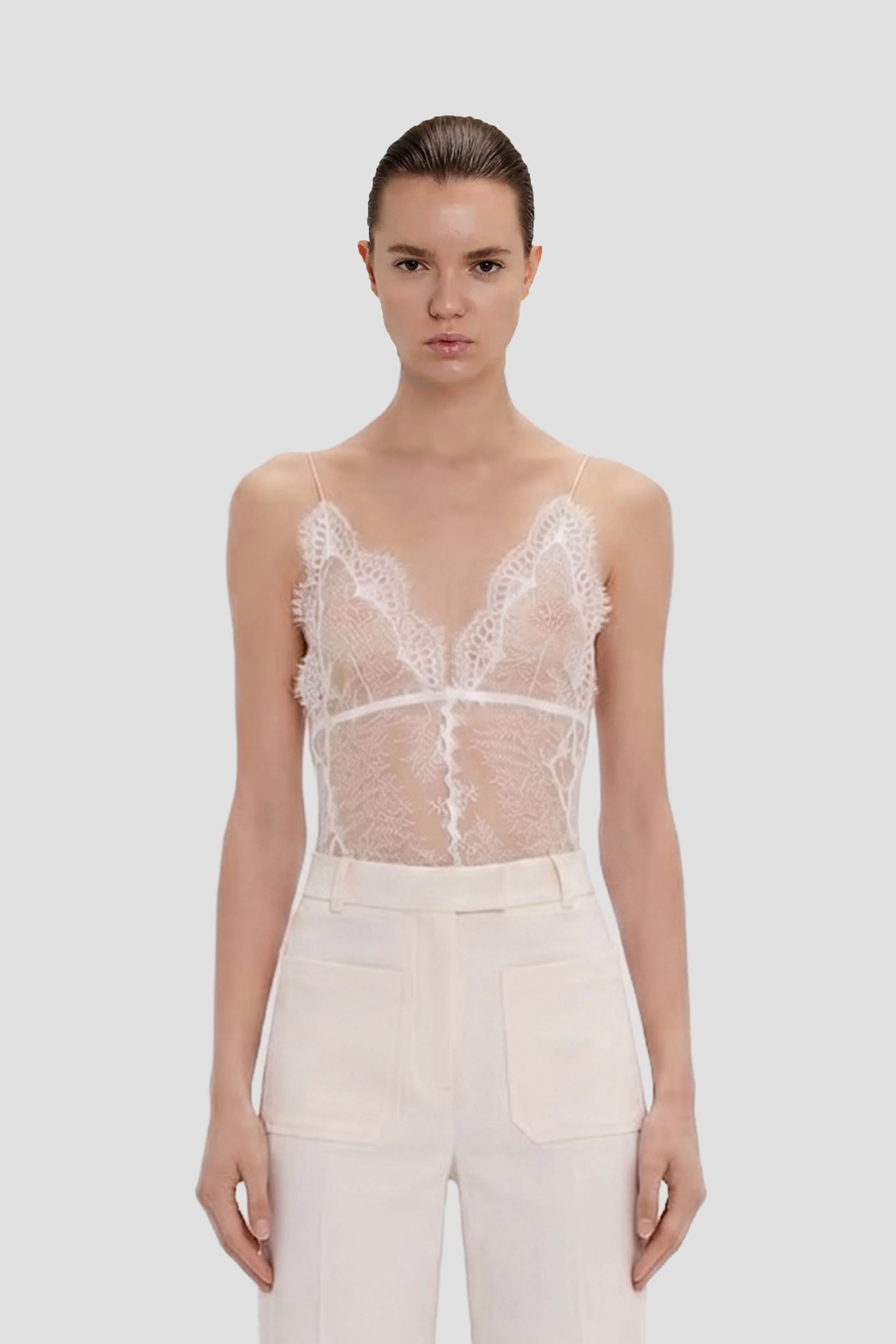 Lace Bodysuit In Ivory