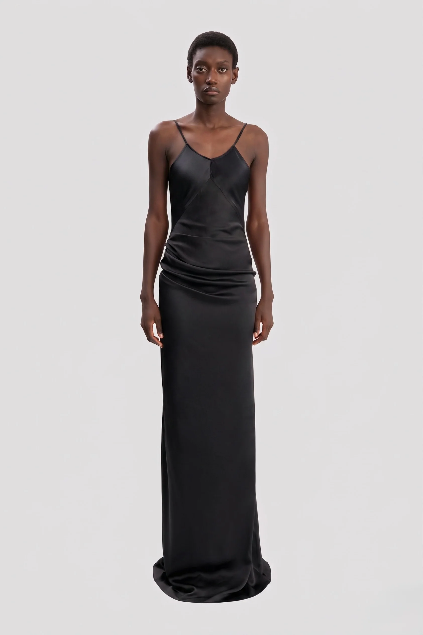 Cami Floor-Length Dress In Black