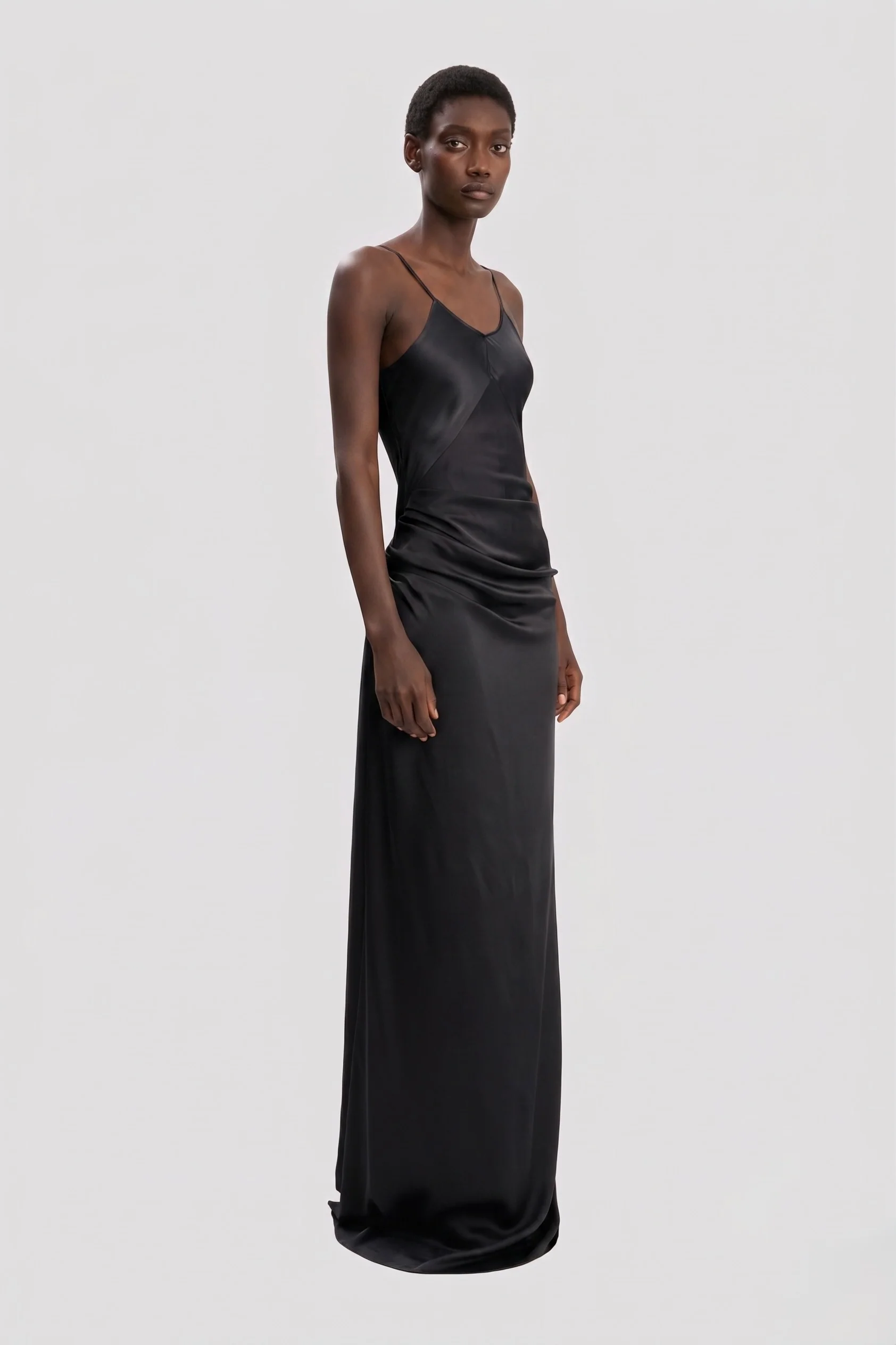 Cami Floor-Length Dress In Black - Image 2