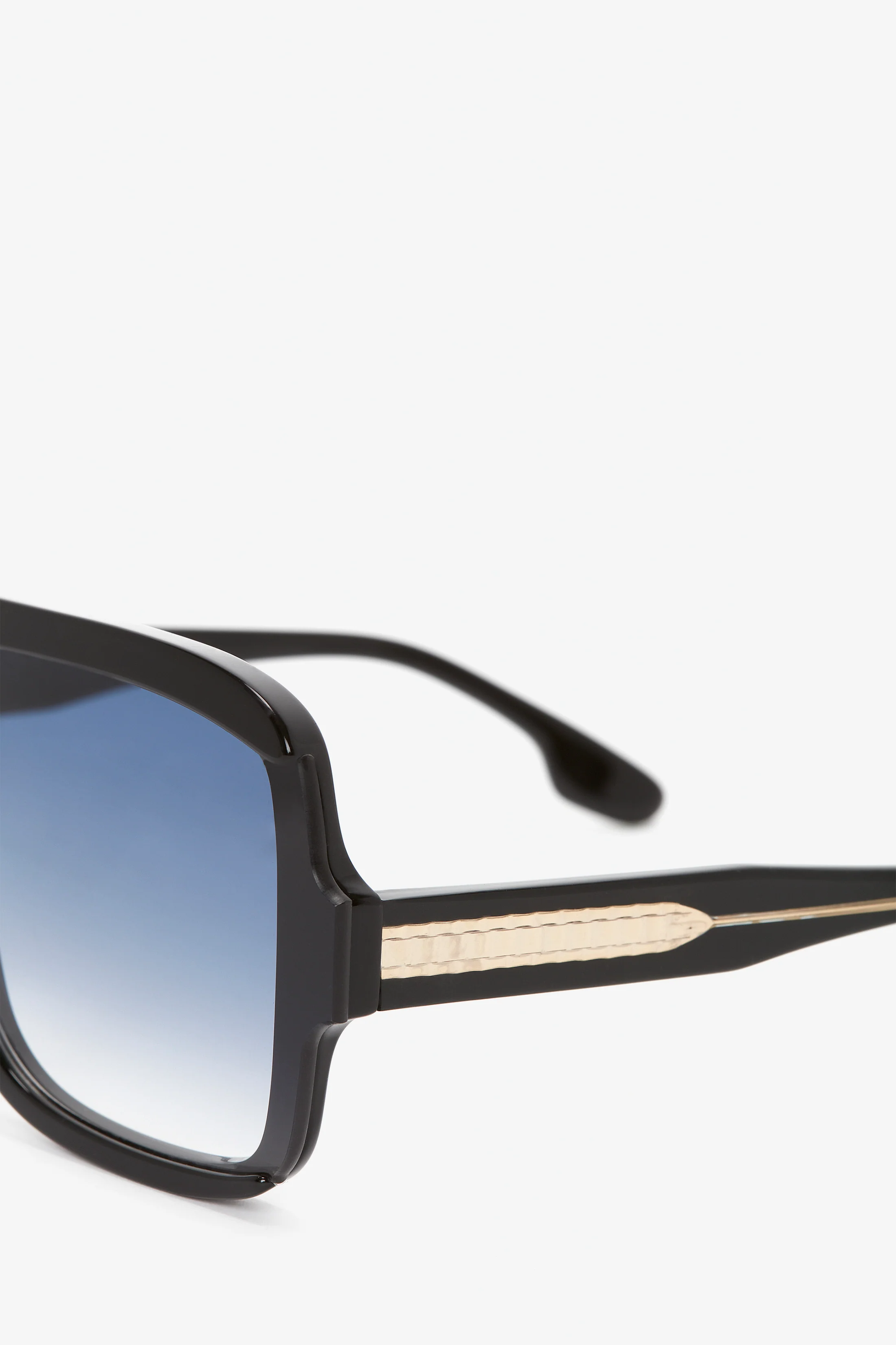 Layered Mask Sunglasses In Black Gradient - Image 6