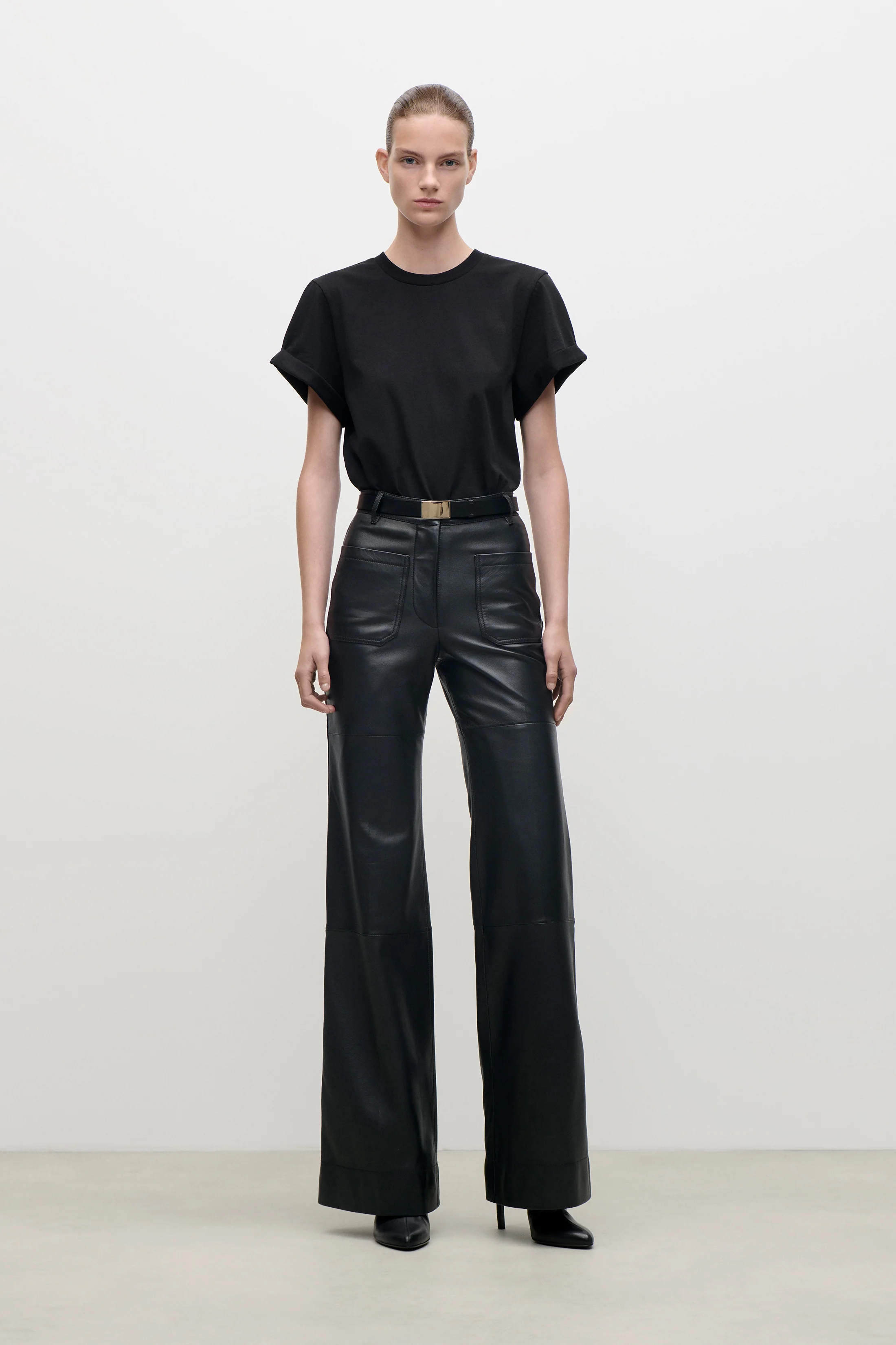 Leather Alina Trouser In Black