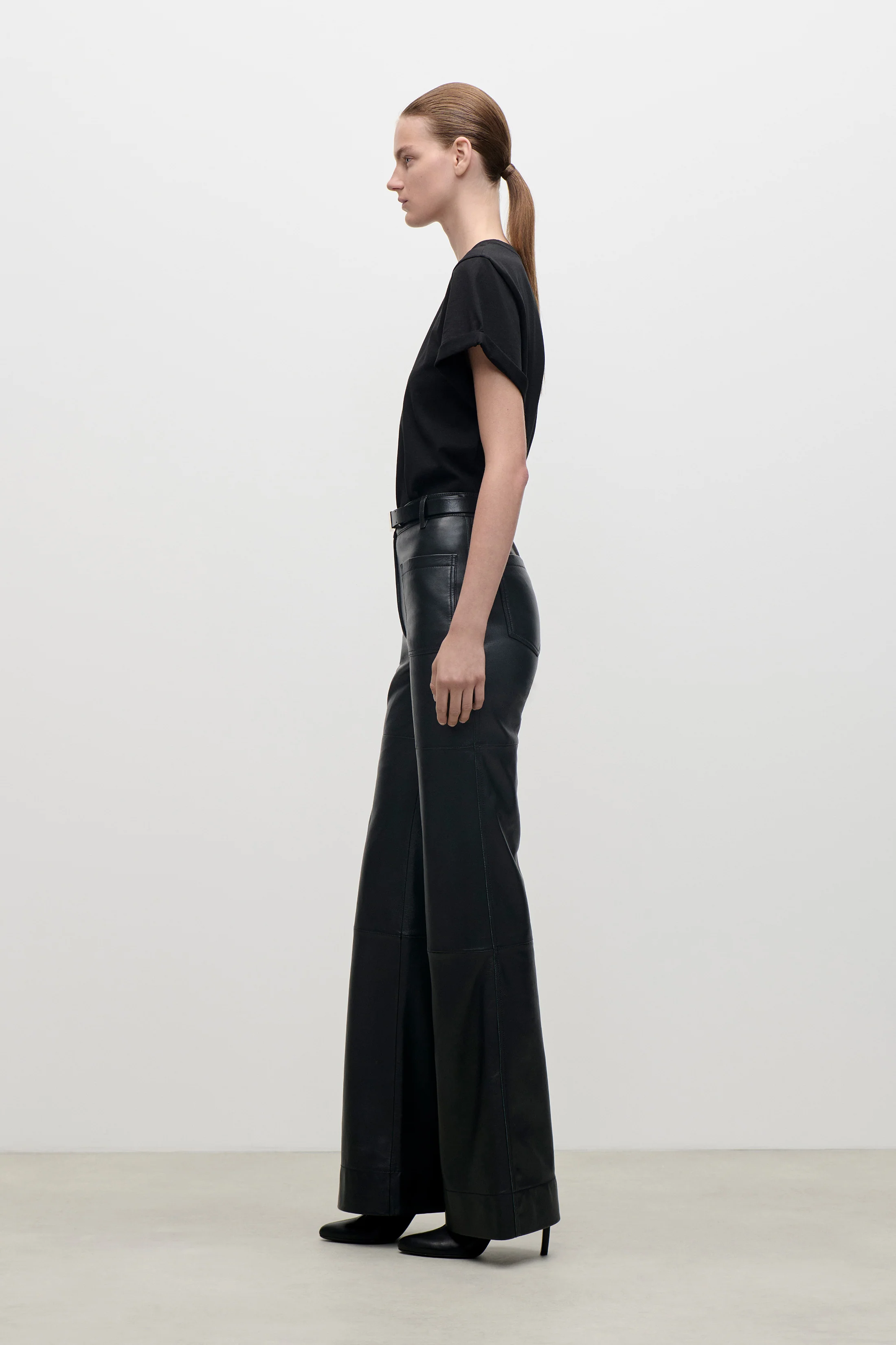 Leather Alina Trouser In Black - Image 2
