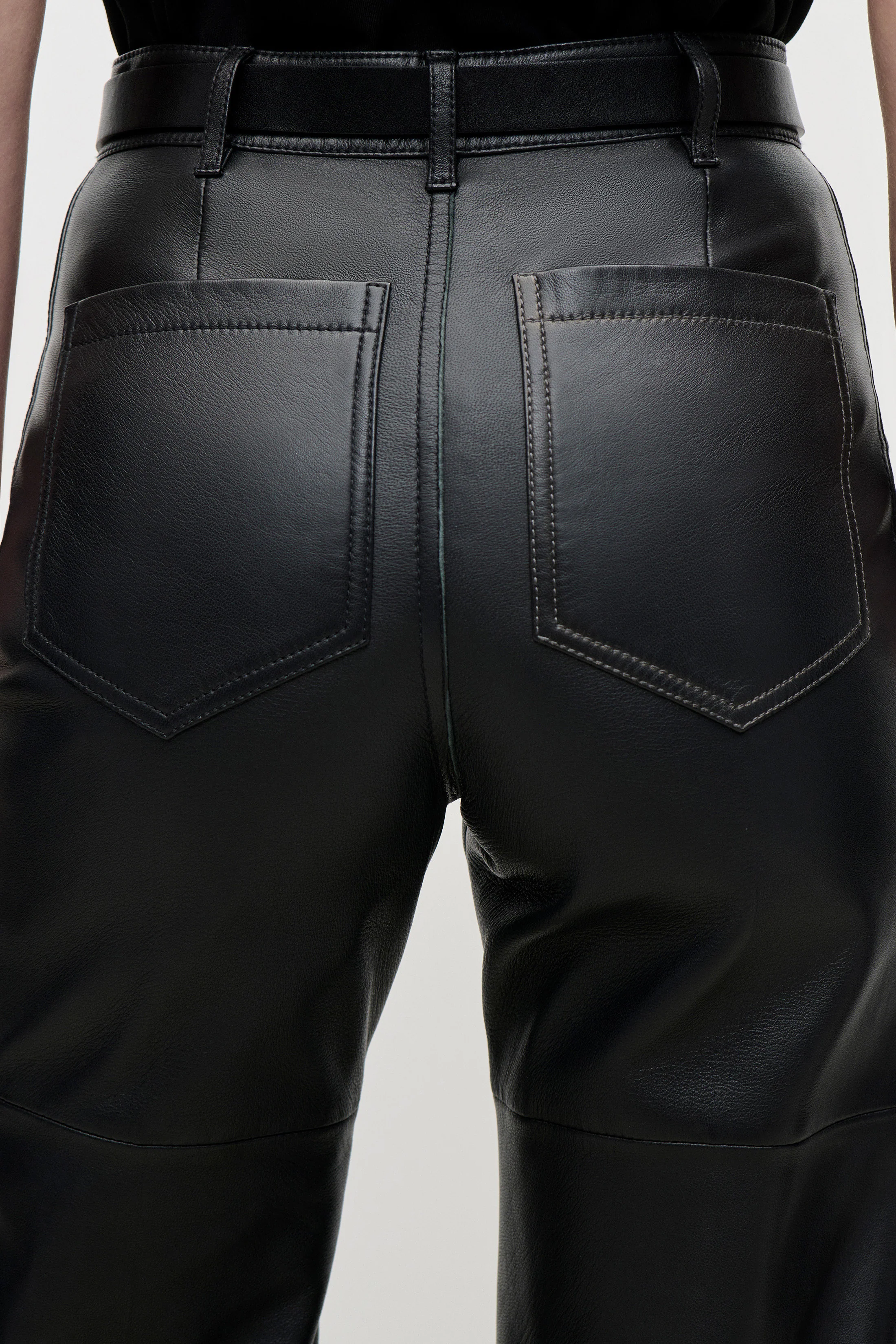 Leather Alina Trouser In Black - Image 6