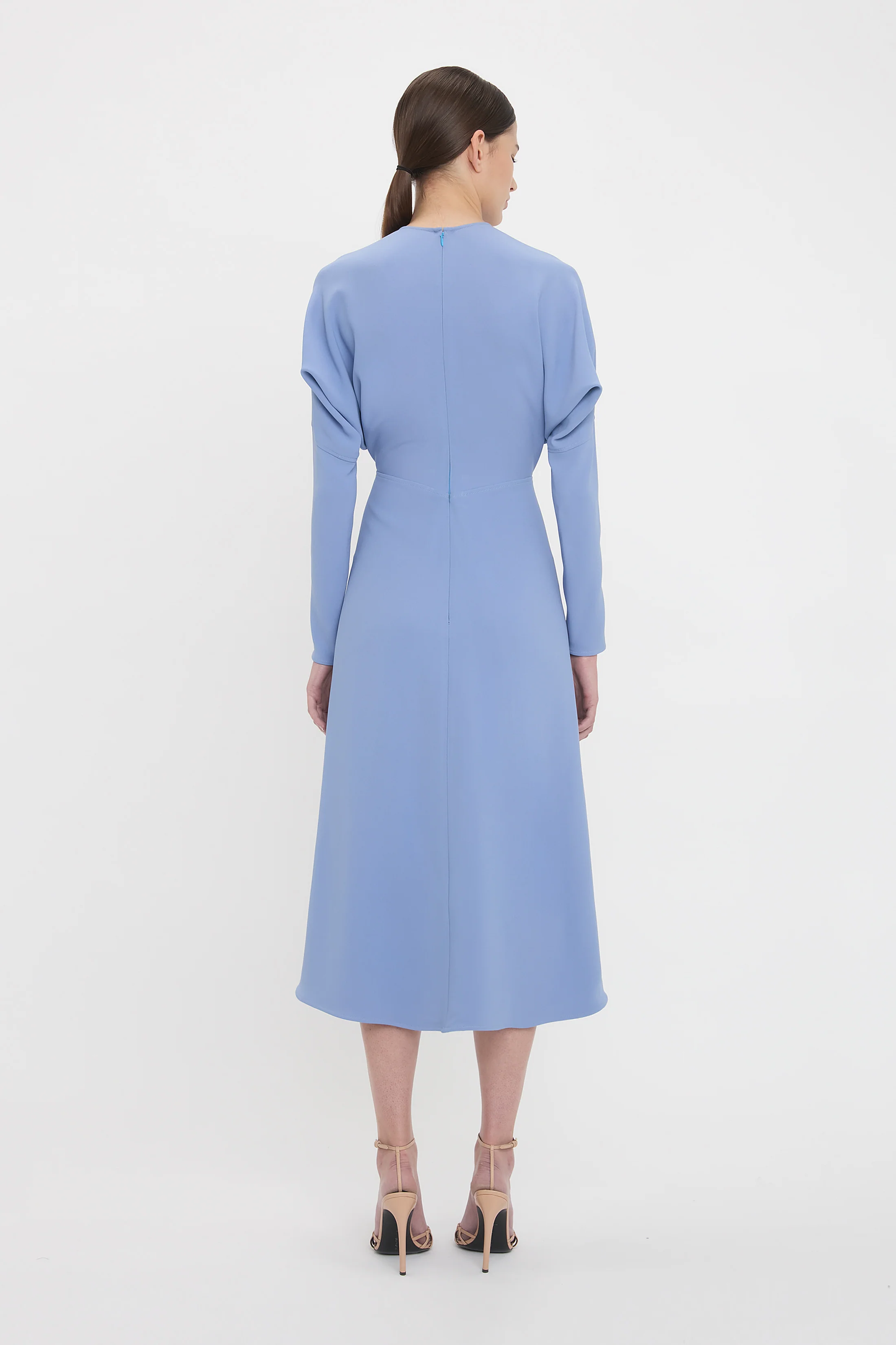 Dolman Midi Dress In Bluebell - Image 3